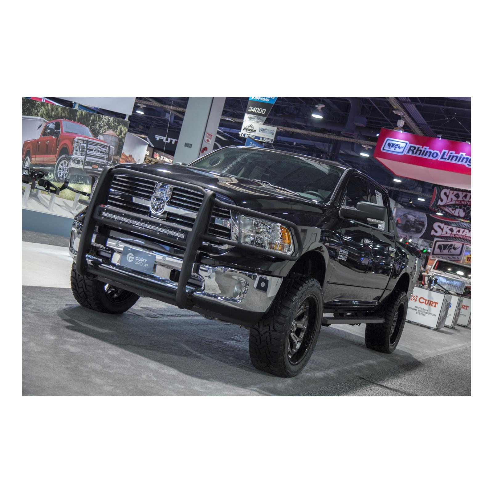 Aries Automotive Pro Series Grille Guards for 2011-2018 1500, 2019-2024 1500 CLASSIC, 2009-2010 RAM - P5058 Guard, Bull Bar, Series, 3 in., Steel, Black Texture Powdercoated, Dodge, Ram, Each thumbnail 2