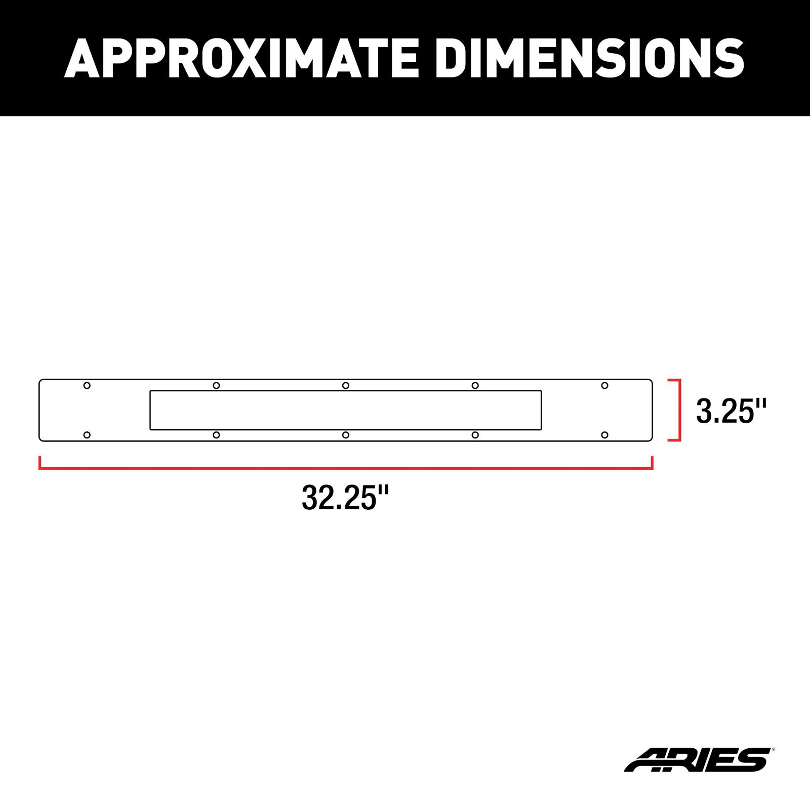 ARIES Automotive Grilles and Grille Inserts PC20OB Guard Face Plate, Pro Series, (1)20In, Bl, 20'' OPEN MOUTH, GLOSS BLACK STEEL thumbnail 3