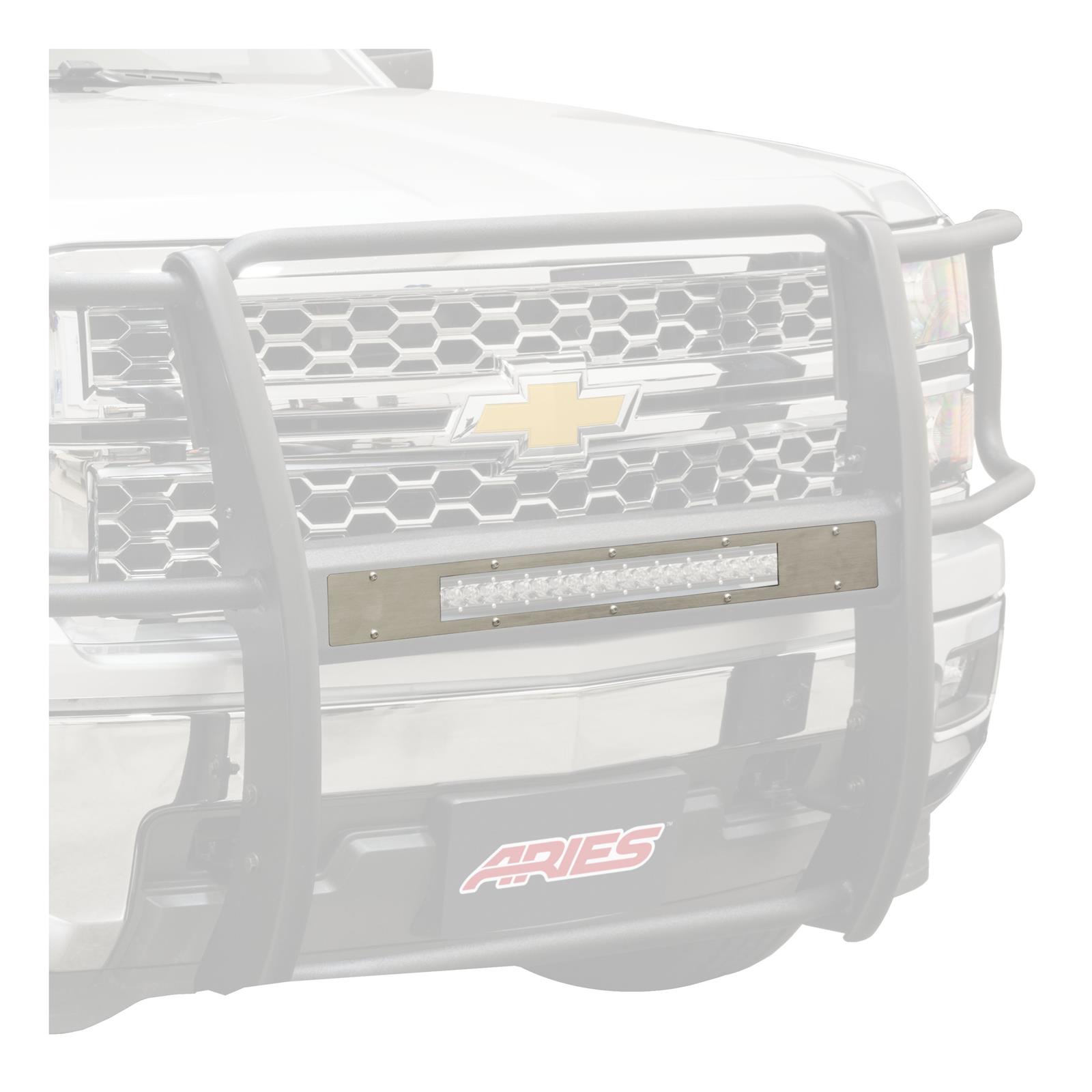 ARIES Automotive Grilles and Grille Inserts PC20OS Guard Face Plate, Pro Series, (1)20In, Ss, 20'' OPEN FACE, BRUSHED STAINLESS STEEL thumbnail 2