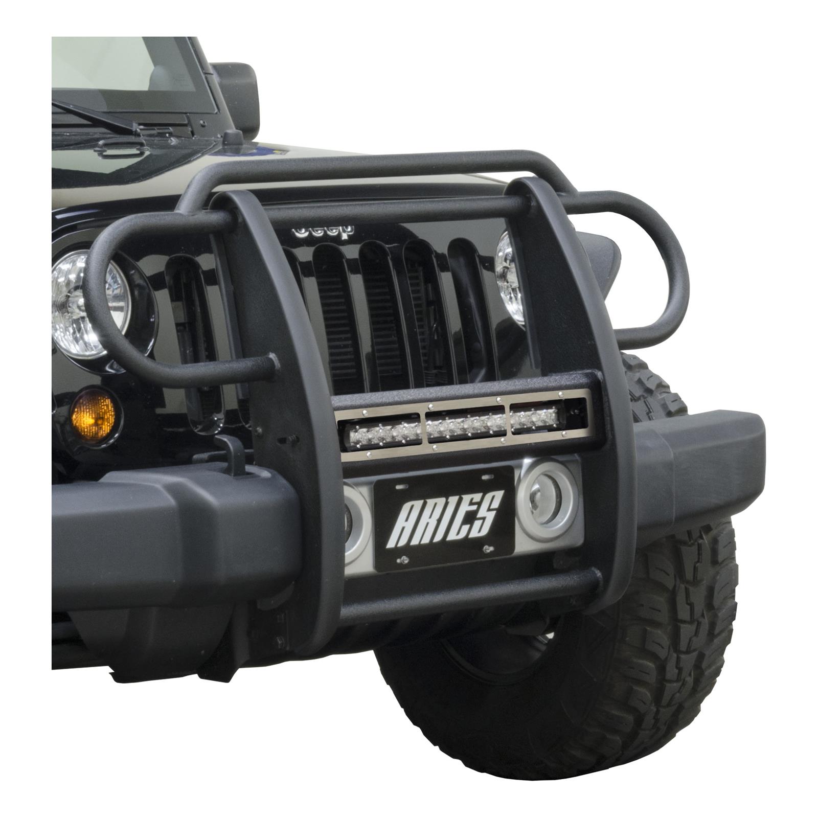 ARIES Automotive Grilles and Grille Inserts PJ20OS Guard Face Plate, Pro Series, 20In, Opn, Ss, 20'' OPEN FACE, BRUSHED STAINLESS STEEL