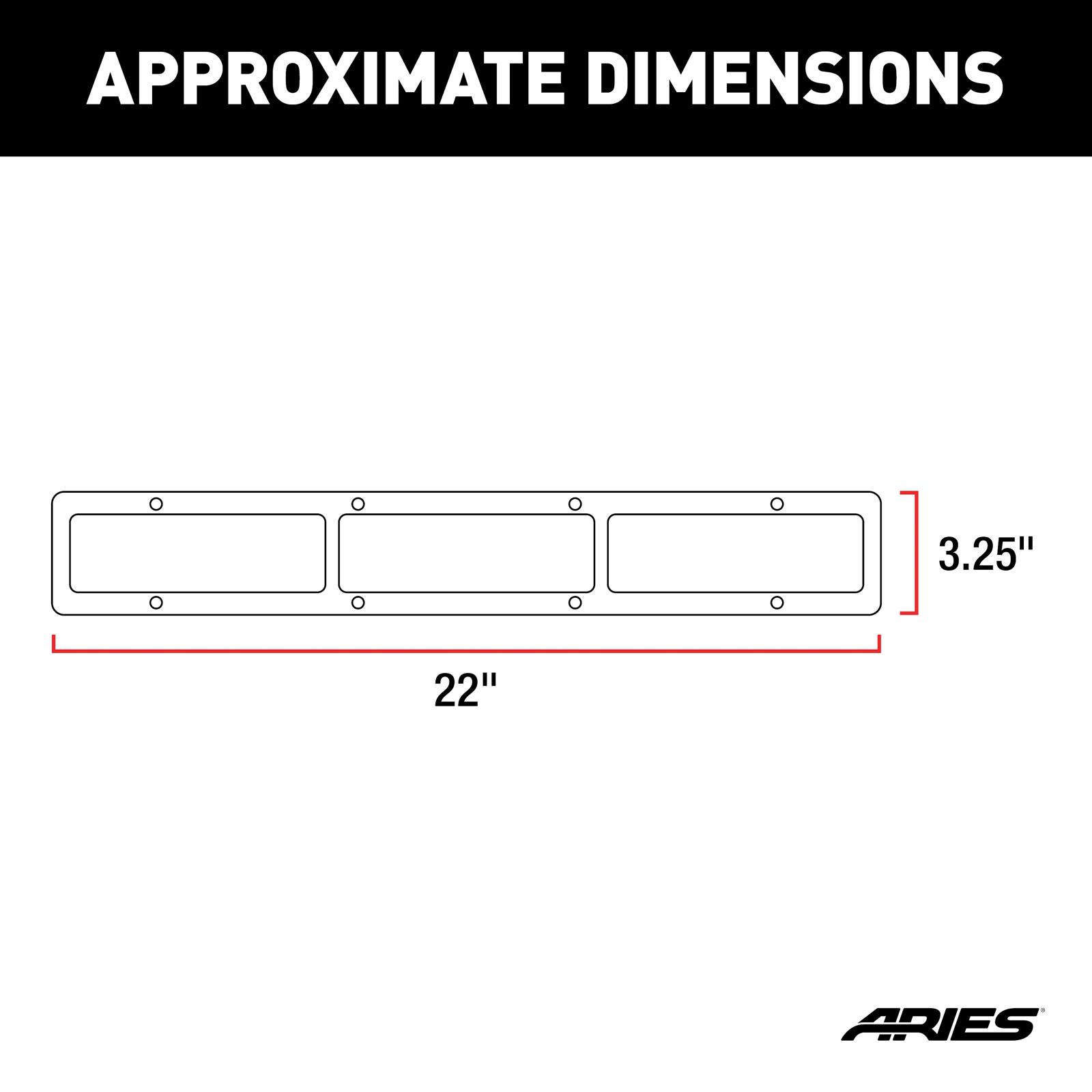 ARIES Automotive Grilles and Grille Inserts PJ20OS Guard Face Plate, Pro Series, 20In, Opn, Ss, 20'' OPEN FACE, BRUSHED STAINLESS STEEL thumbnail 3