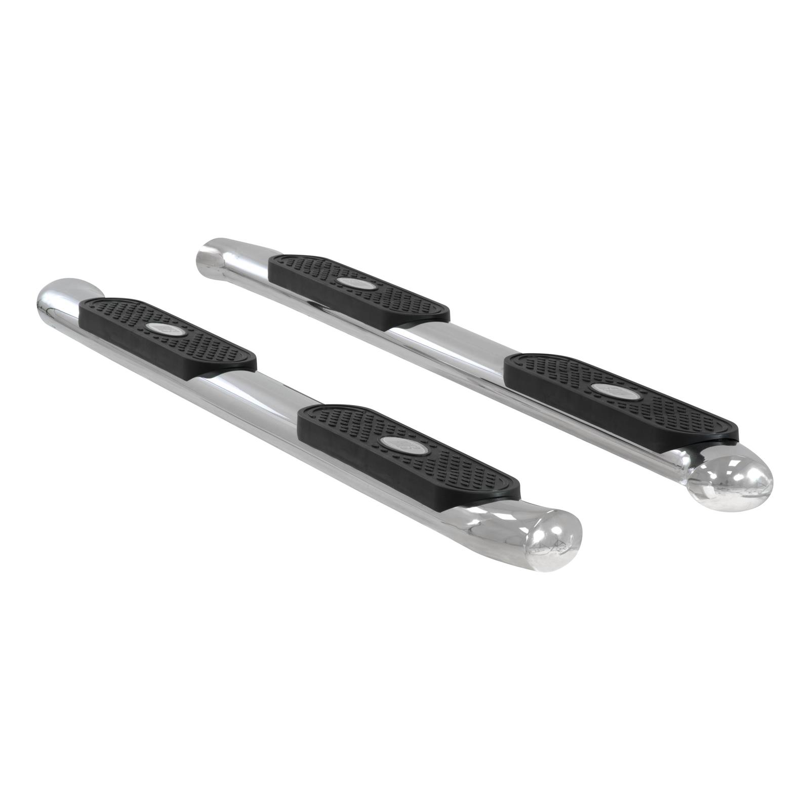 Aries Automotive 4 in. Oval Side Bars S221008-2 Step Bars, Oval, in., Stainless Steel, Polished, Jeep, Pair thumbnail 3