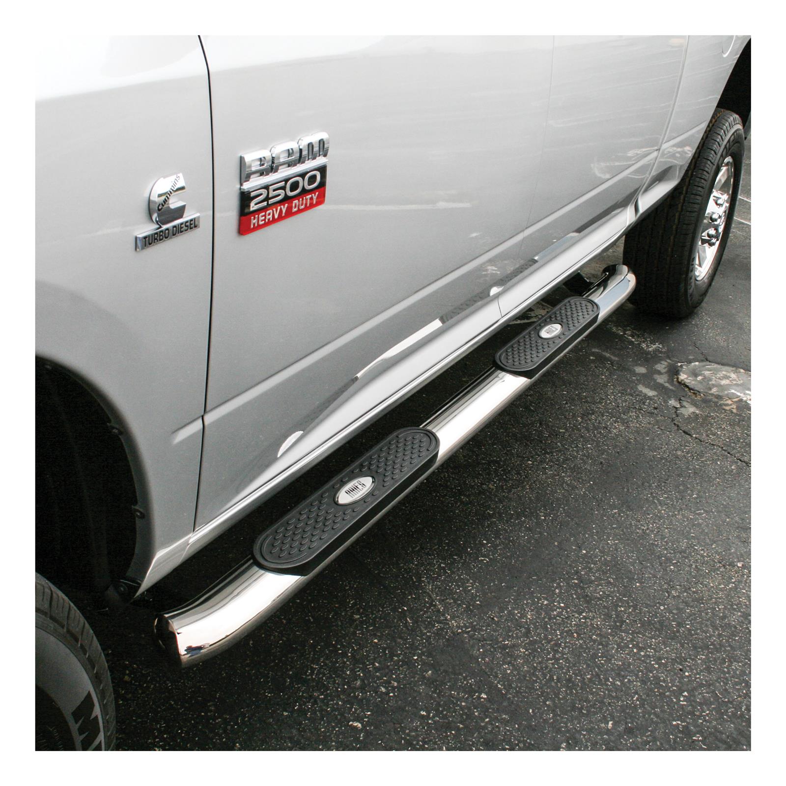 Aries Automotive 4 in. Oval Side Bars for 2007-2021 TUNDRA - S222012-2 Step Bars, Oval, in., Stainless Steel, Polished, Toyota, Pair
