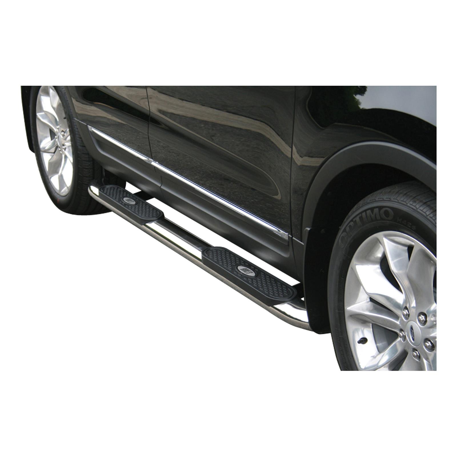 Aries Automotive 4 in. Oval Side Bars S223041-2 Step Bars, Oval, in., Stainless Steel, Polished, Ford, Pair thumbnail 4
