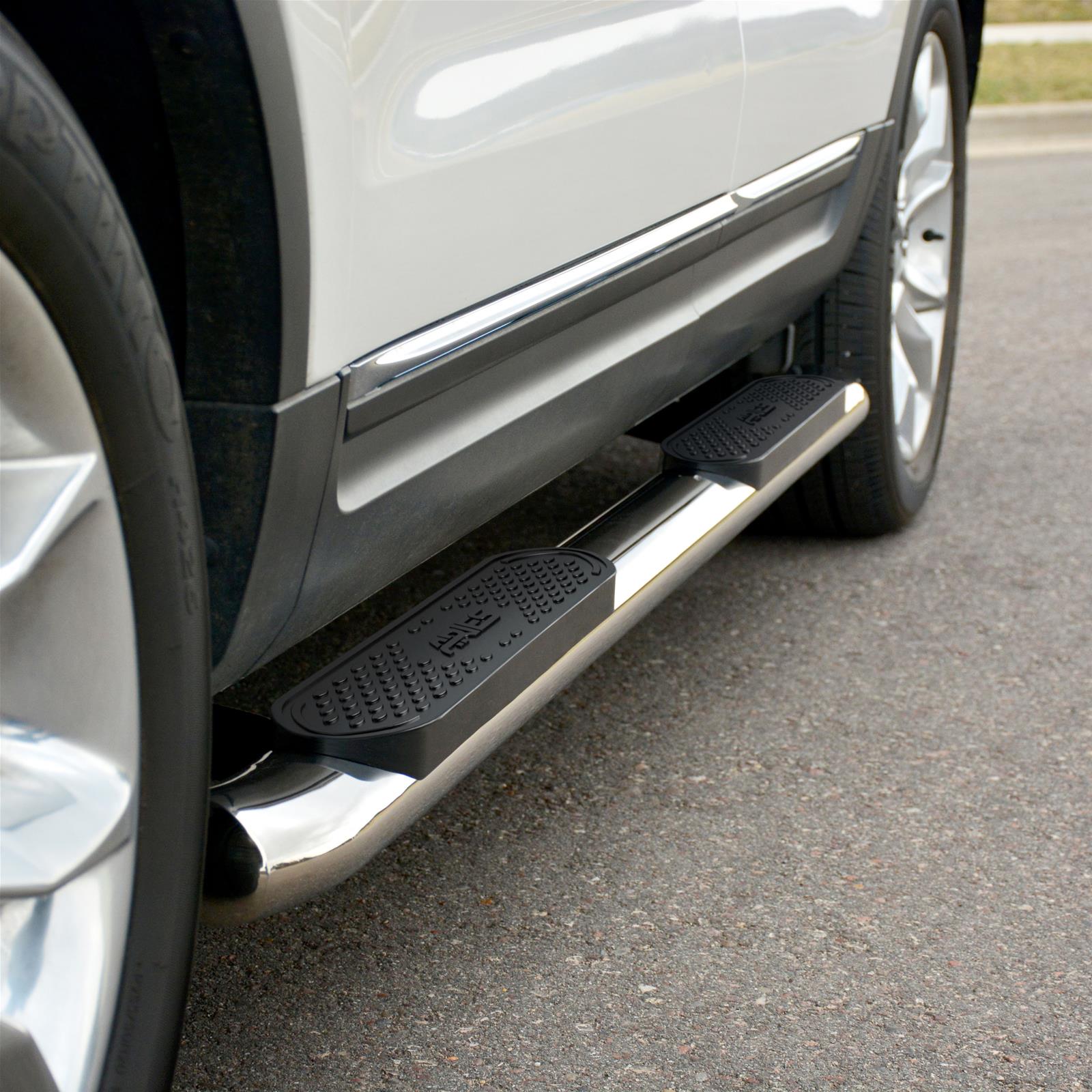 Aries Automotive 4 in. Oval Side Bars S223041-2 Step Bars, Oval, in., Stainless Steel, Polished, Ford, Pair thumbnail 2