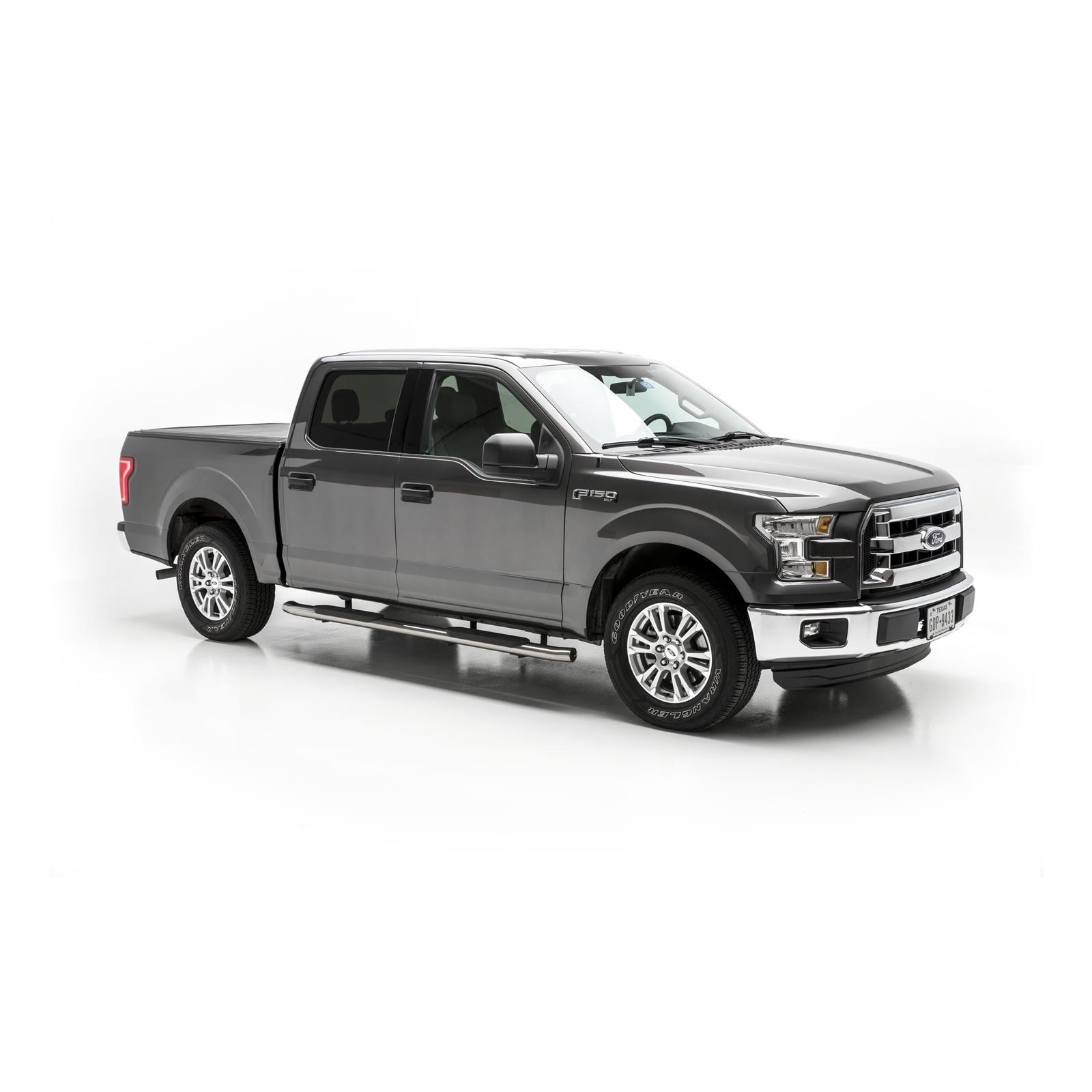 Aries Automotive 4 in. Oval Side Bars S223043-2 Step Bars, Stainless Steel, Polished, 4.00 Diameter, 99.990 Length, Ford, Pair thumbnail 2