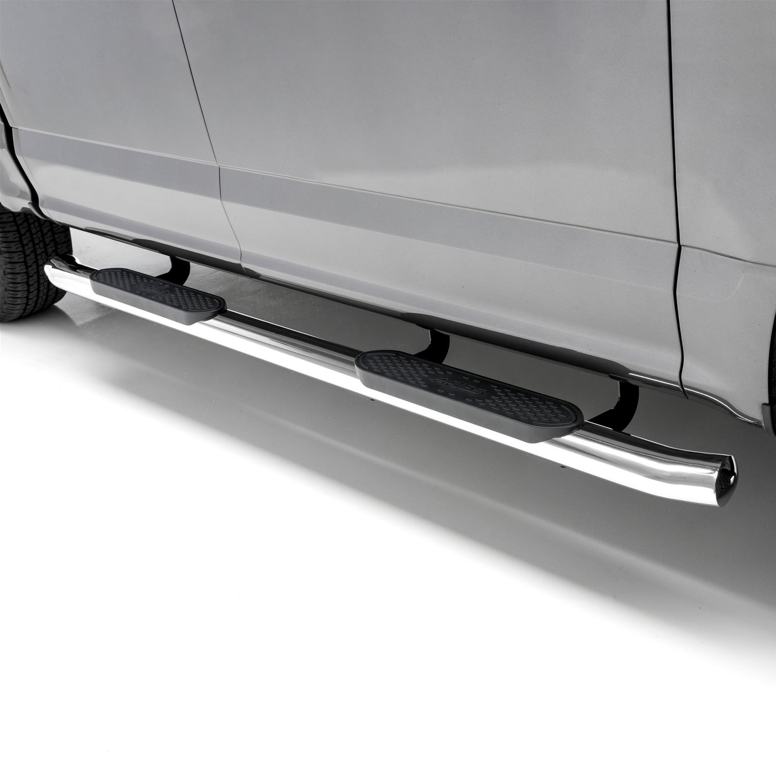 Aries Automotive 4 in. Oval Side Bars S223043-2 Step Bars, Stainless Steel, Polished, 4.00 Diameter, 99.990 Length, Ford, Pair