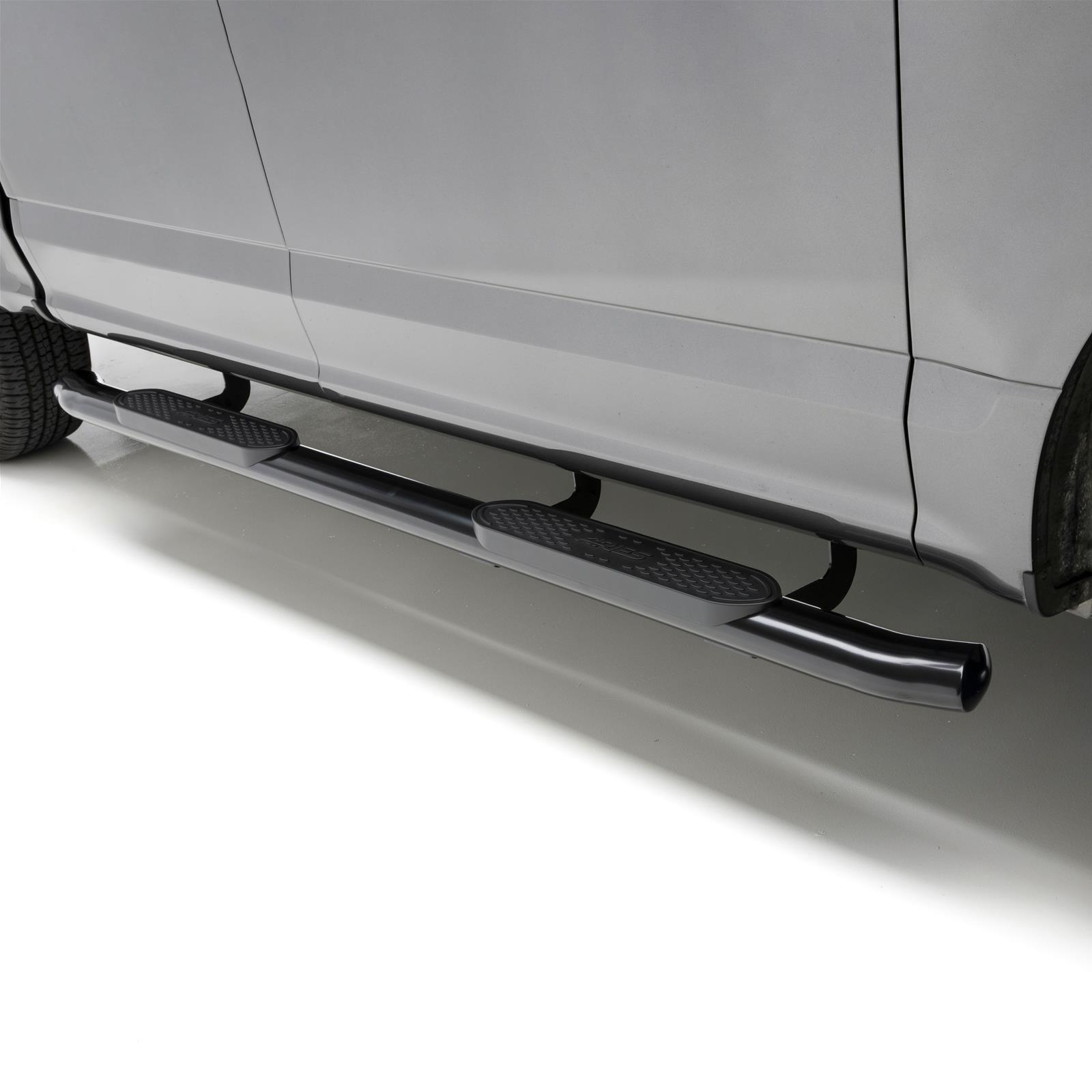 Aries Automotive 4 in. Oval Side Bars S223043 Step Bars, Steel, Black Powdercoated, Gloss, 4.00 Diameter, 99.990 Length, Ford, Pair