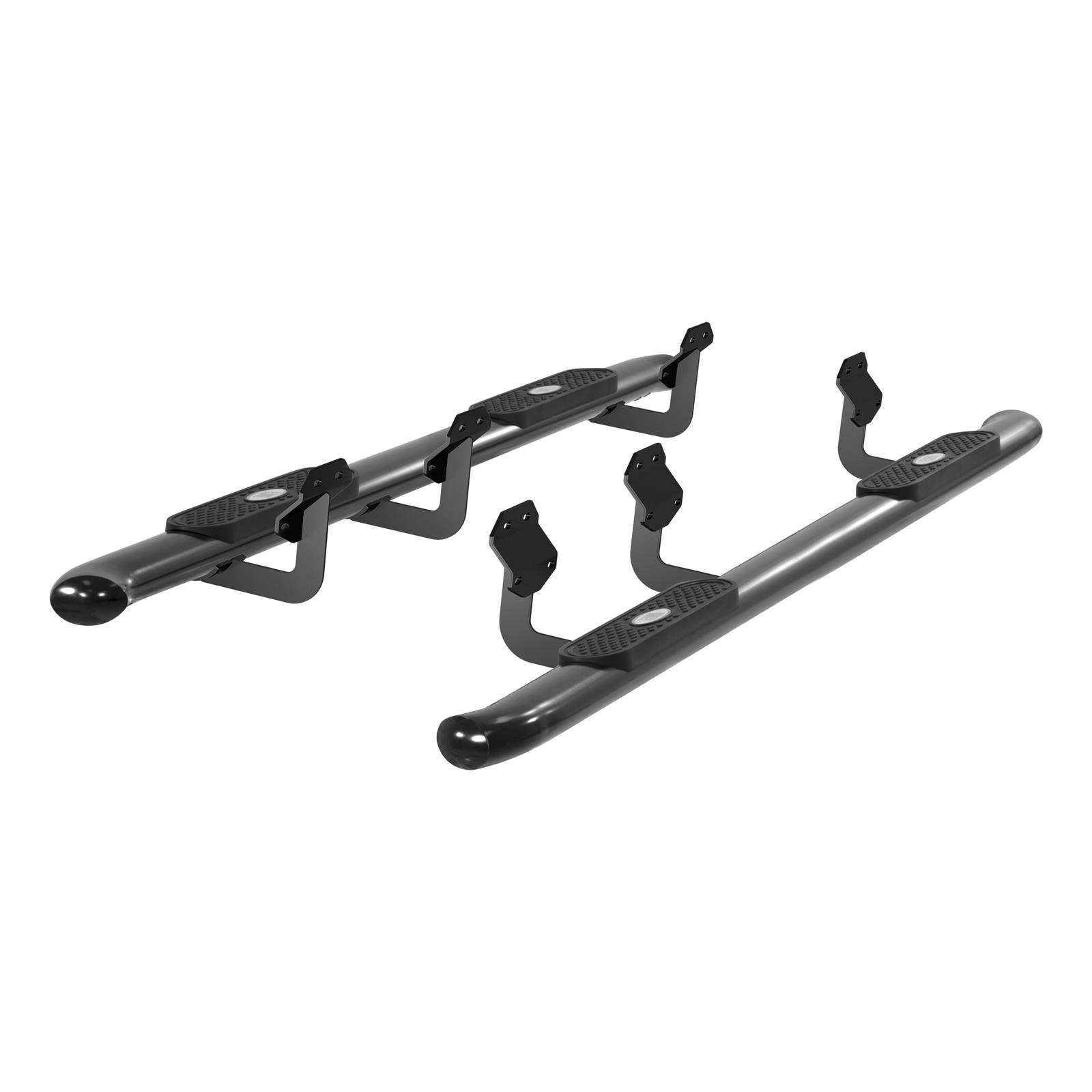 Aries Automotive 4 in. Oval Side Bars S223043 Step Bars, Steel, Black Powdercoated, Gloss, 4.00 Diameter, 99.990 Length, Ford, Pair thumbnail 6