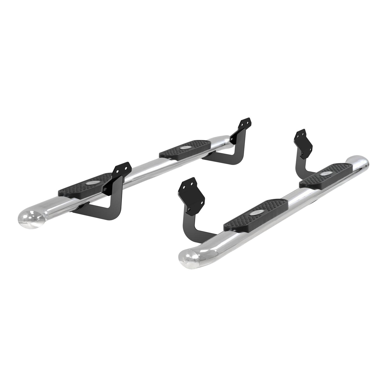 Aries Automotive 4 in. Oval Side Bars S223044-2 Step Bars, Stainless Steel, Polished, 4.00 Diameter, 80.00 Length, Ford, Pair thumbnail 7