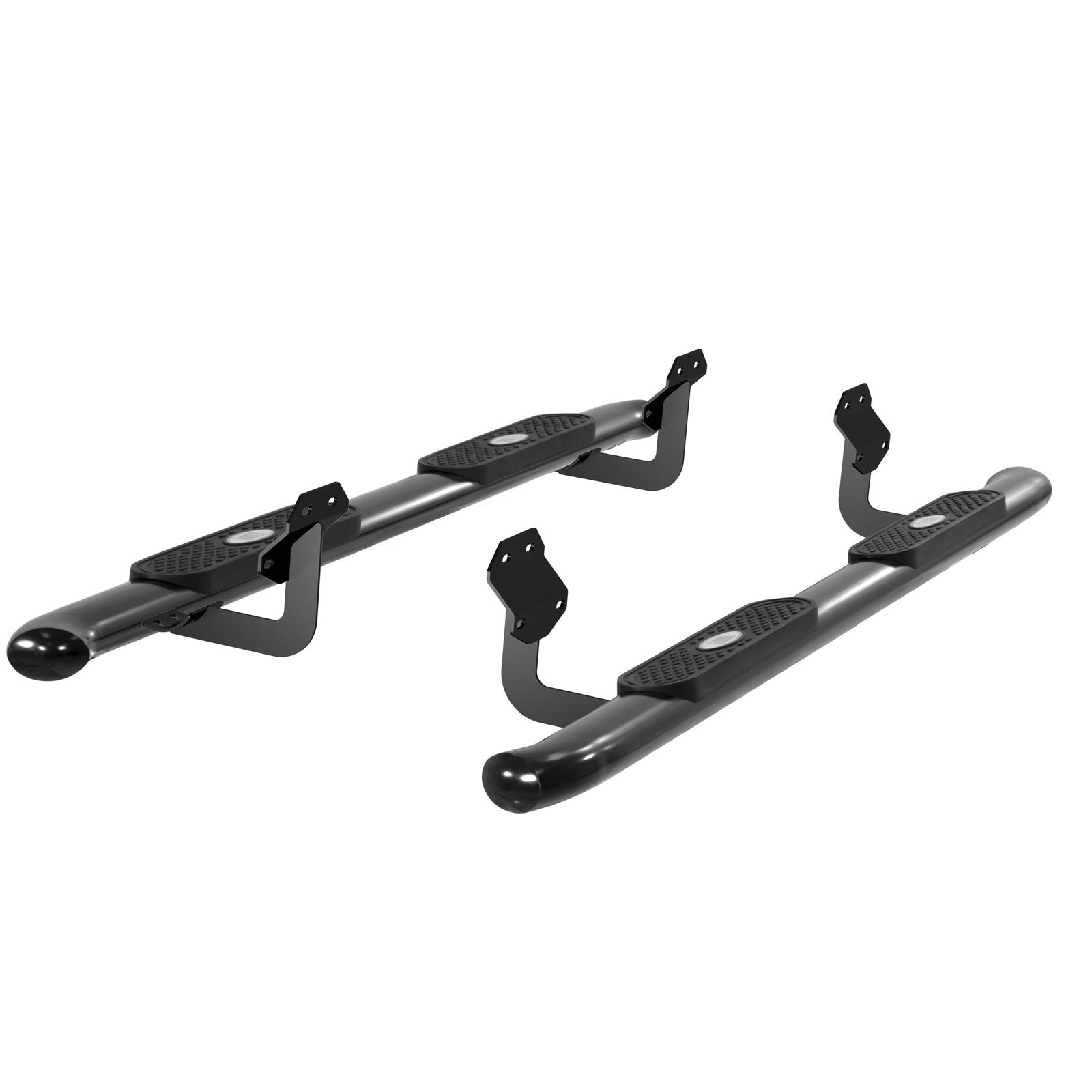 Aries Automotive 4 in. Oval Side Bars S223044 Step Bars, Steel, Black Powdercoated, Gloss, 4.00 Diameter, 80.00 Length, Ford, Pair thumbnail 2