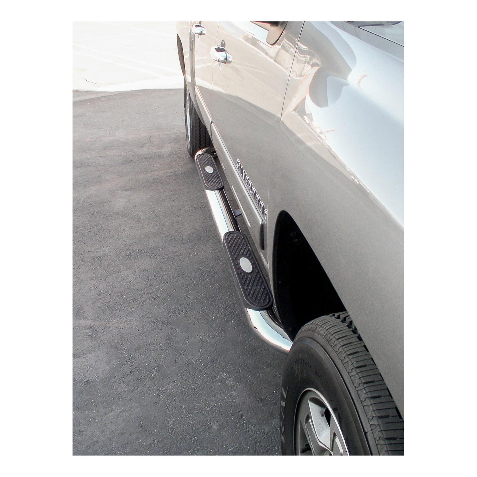 Aries Automotive 4 in. Oval Side Bars S224013-2 Step Bars, Oval, in., Stainless Steel, Polished, Chevy, GMC, Pair thumbnail 3