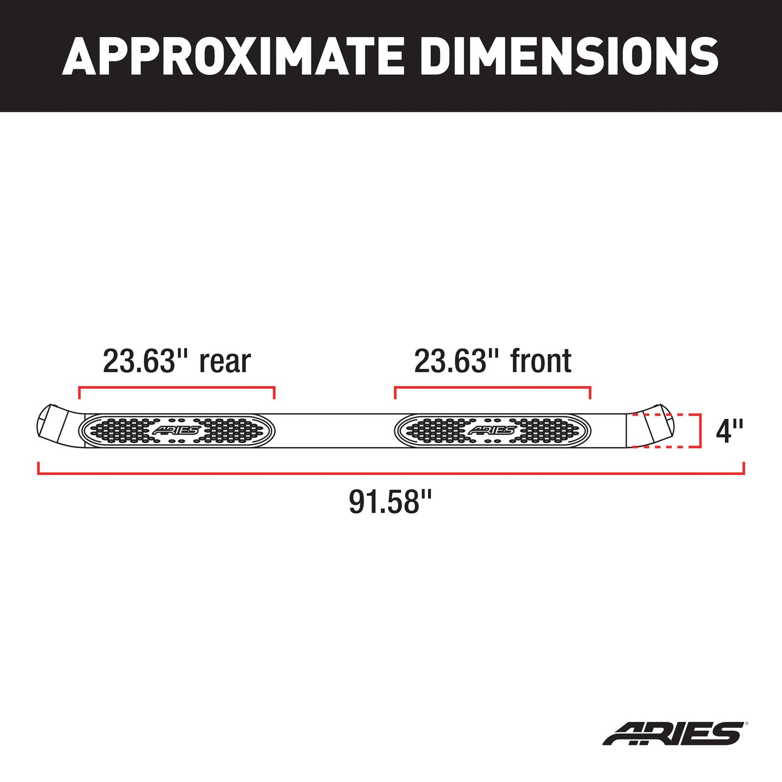 ARIES Automotive S224013-2 Aries Automotive 4 in. Oval Side Bars