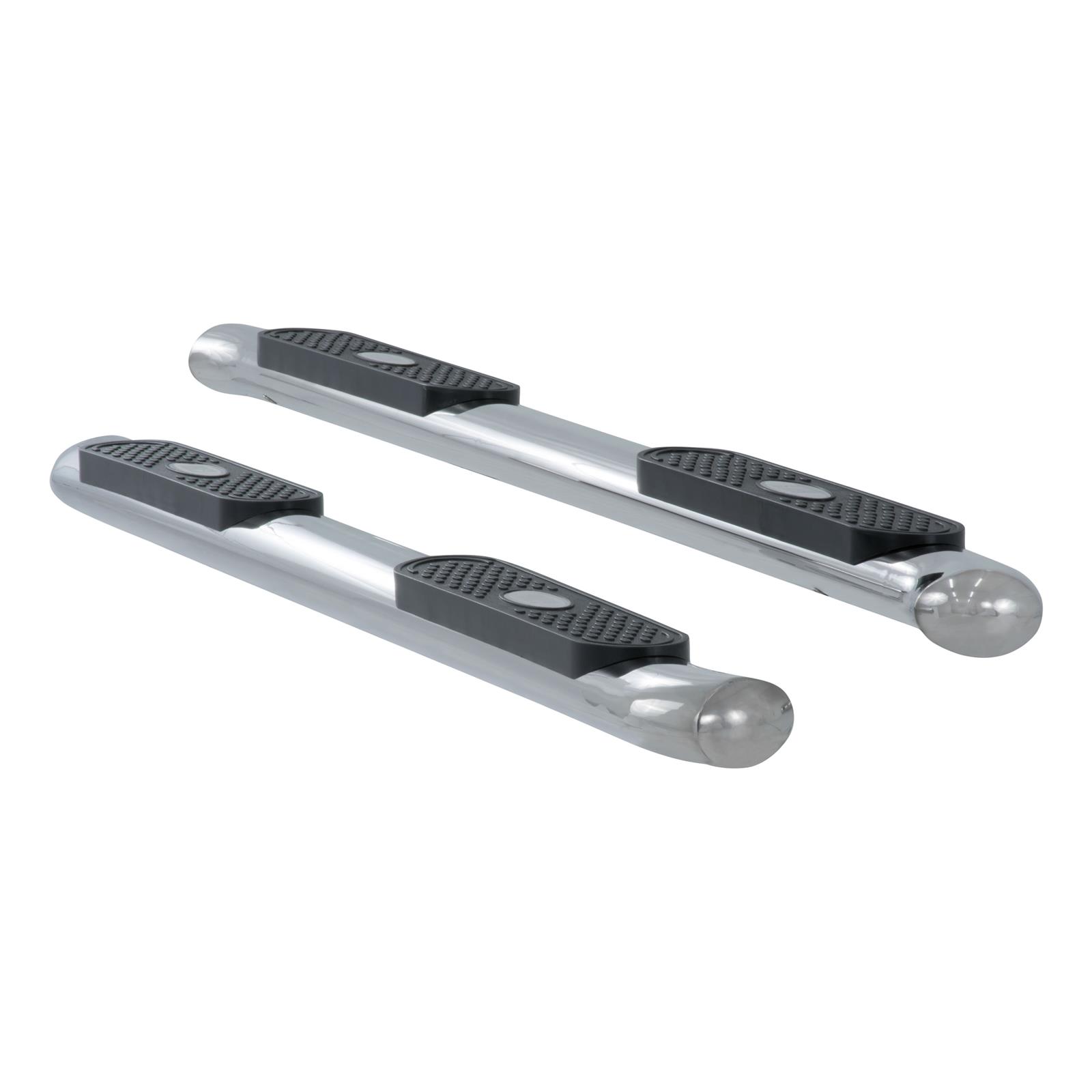 Aries Automotive 4 in. Oval Side Bars for 2009-2016 ACADIA, TRAVERSE - S224031-2 Step Bars, Oval, in., Stainless Steel, Polished, Chevy, GMC, Pair thumbnail 2