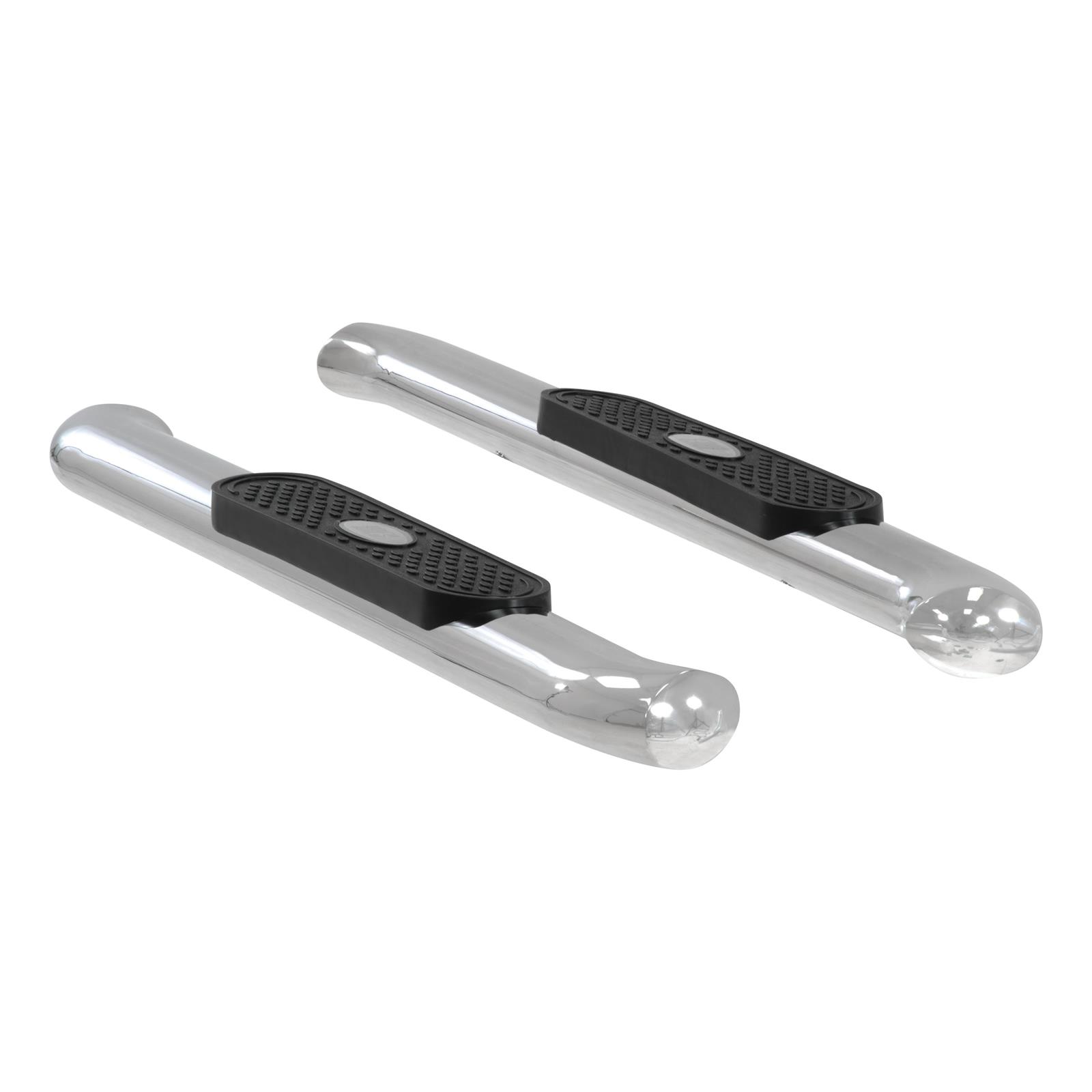 Aries Automotive 4 in. Oval Side Bars S224048-2 Step Bars, Oval, in., Stainless Steel, Polished, Chevy, GMC, Pair thumbnail 2