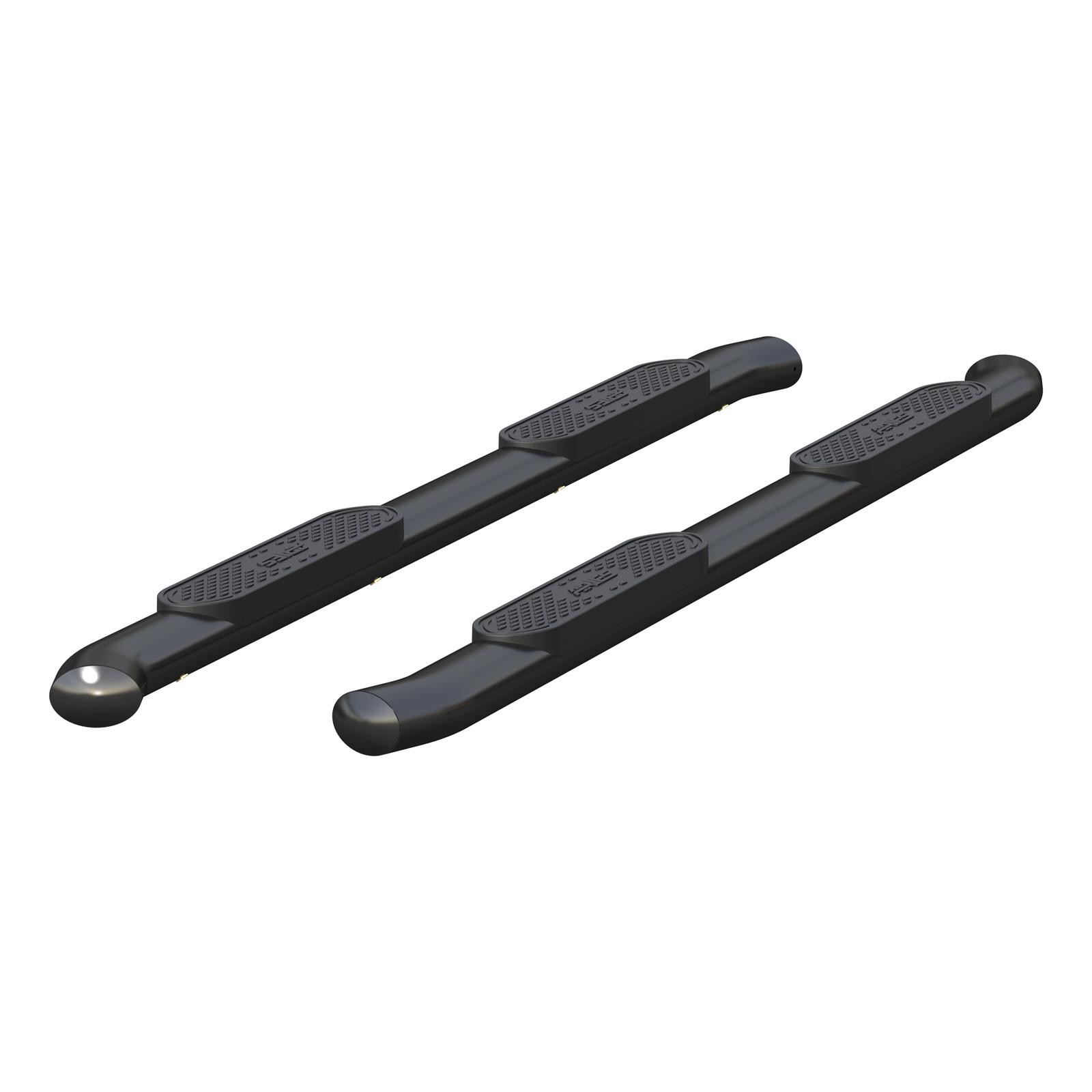 Aries Automotive 4 in. Oval Side Bars S224053 Step Bars, Steel, Black Powdercoated, Gloss, 4.00 Diameter, 85.413 Length, Chevrolet, GMC, Pair thumbnail 2