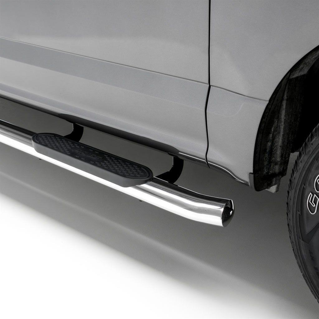 Aries Automotive 4 in. Oval Side Bars S224054-2 Step Bars, Stainless Steel, Polished, 4.00 Diameter, 76.750 Length, Chevrolet, GMC, Pair thumbnail 2