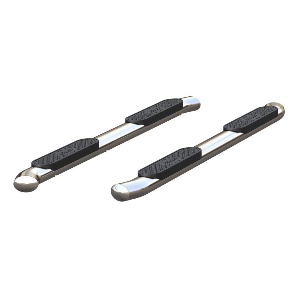 Aries Automotive 4 in. Oval Side Bars S224054-2 Step Bars, Stainless Steel, Polished, 4.00 Diameter, 76.750 Length, Chevrolet, GMC, Pair thumbnail 3