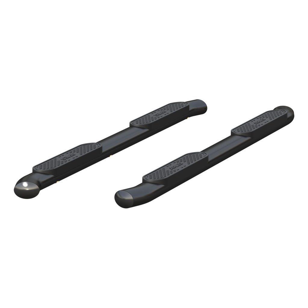 Aries Automotive 4 in. Oval Side Bars S224054 Step Bars, Steel, Black Powdercoated, Gloss, 4.00 Diameter, 76.750 Length, Chevrolet, GMC, Pair thumbnail 2