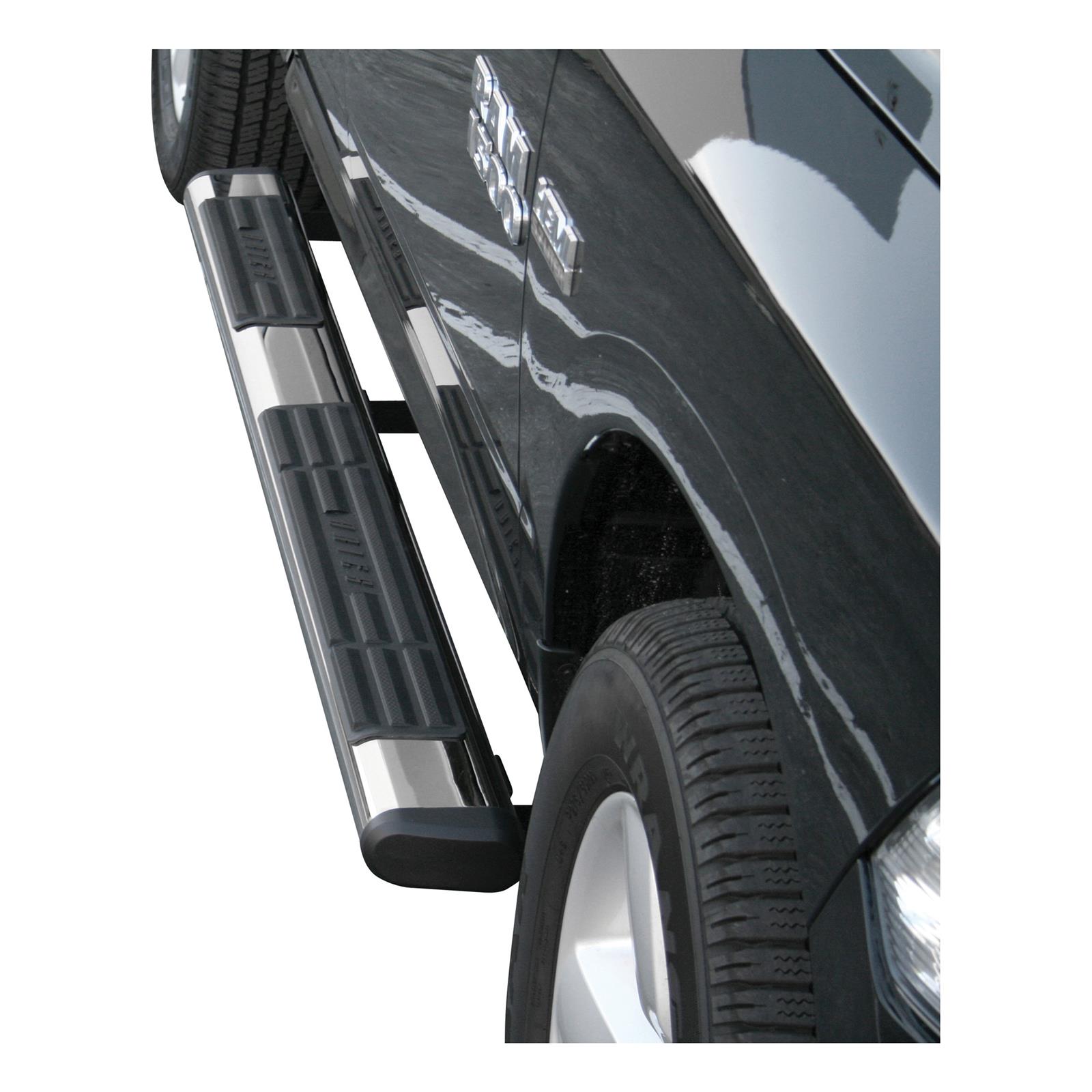 Aries Automotive 6 in. Oval Side Bars S2853 Step Bars, Oval, in., Stainless Steel, Polished, Pair thumbnail 2