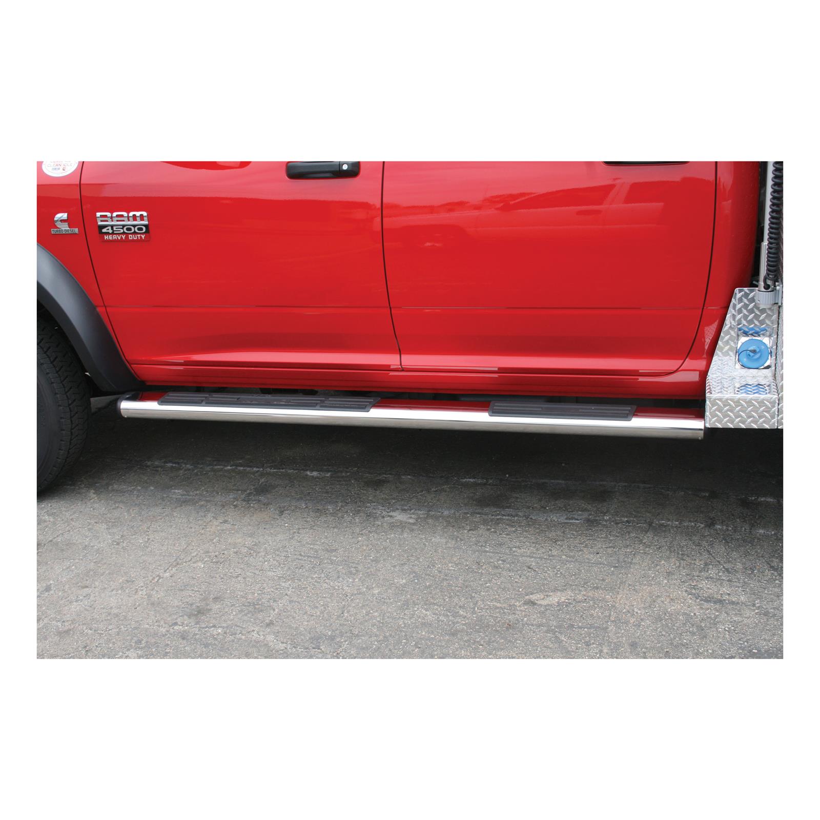 Aries Automotive 6 in. Oval Side Bars S2875 Step Bars, Oval, in., Stainless Steel, Polished, Pair thumbnail 2