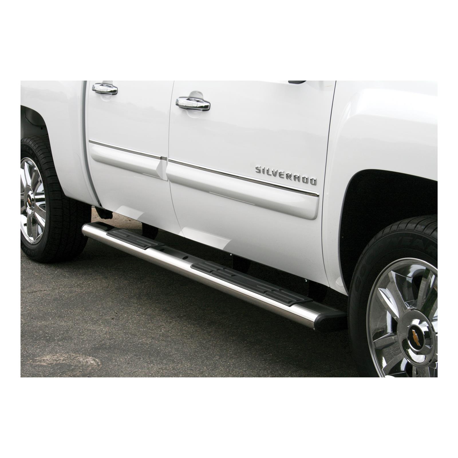 Aries Automotive 6 in. Oval Side Bars S2891 Step Bars, Oval, in., Stainless Steel, Polished, Pair thumbnail 2