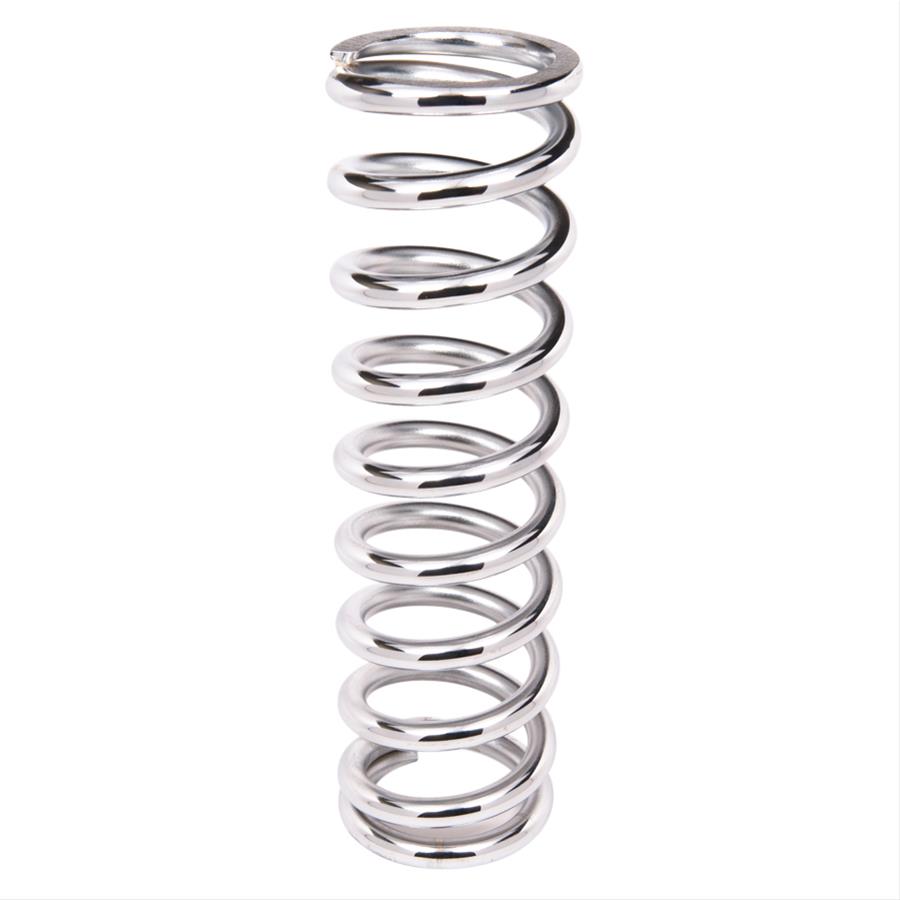 Aldan American 12 Inch Coil Spring 12-160CH Coilover Spring, 160 lbs./in., 12.00 in. Length, 2.5 in. I.D., Polish Chrome Plated, Steel, Each