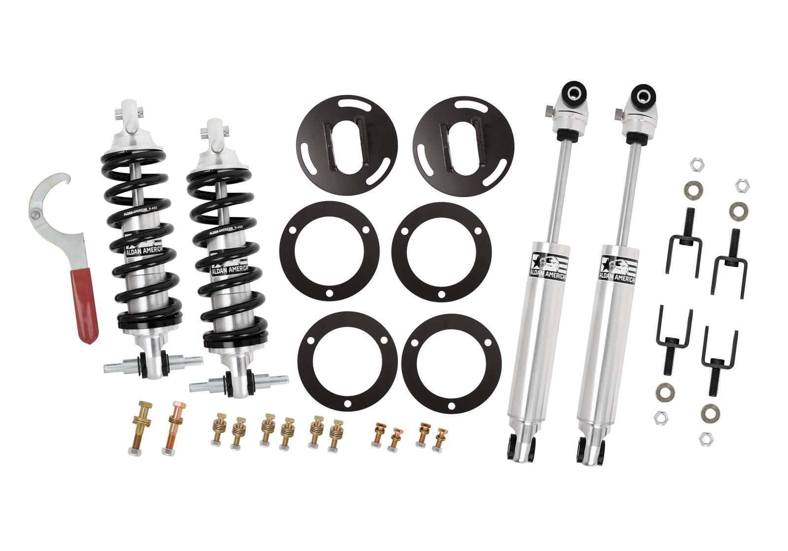 Aldan American Road Comp Suspension Packages 300131 Coilover Kits, Coilover Systems, Front, Adjustable Valving, Black Springs, Designed for Use with Big Block Engines, Ford, Mercury, Kit