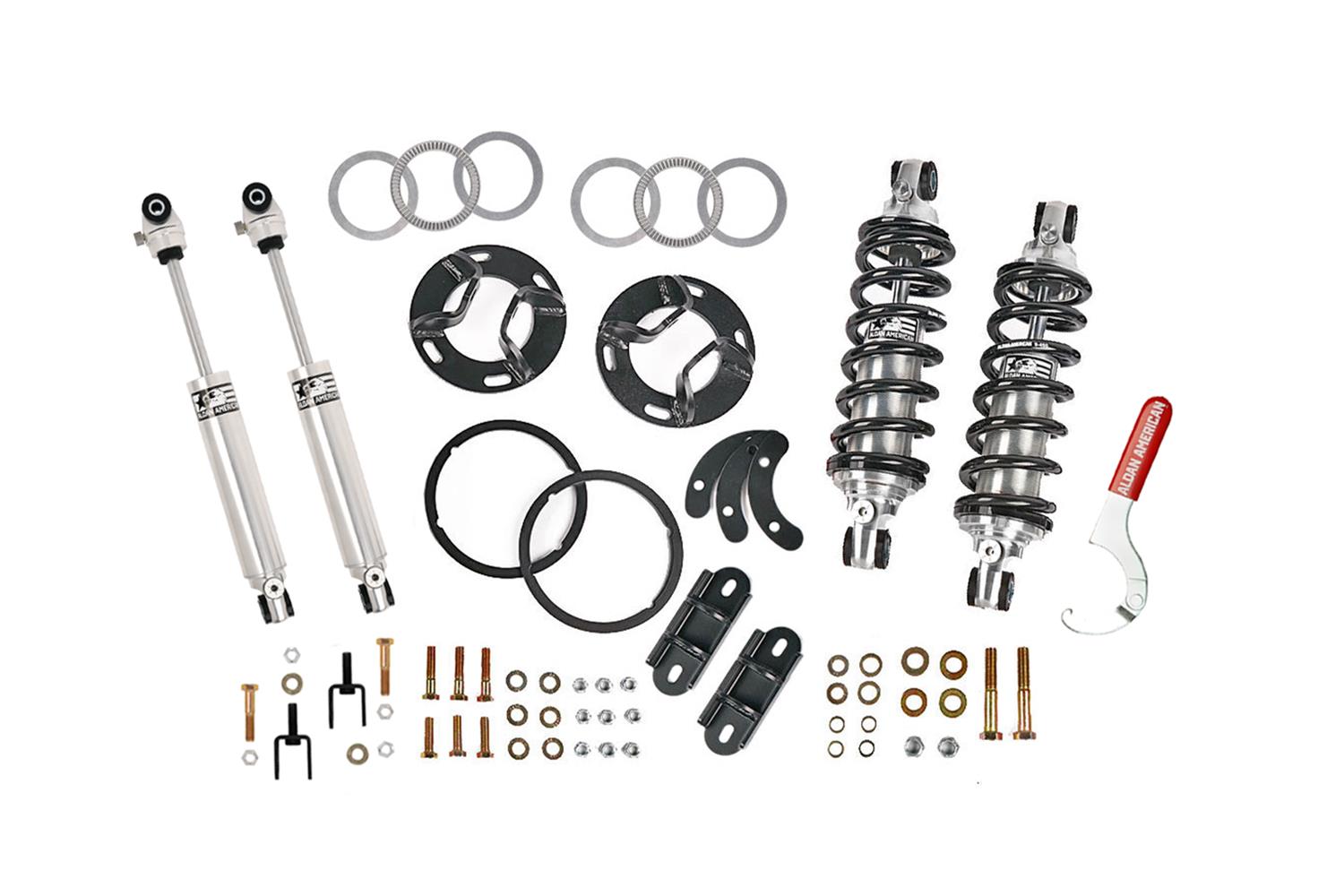 Aldan American Suspension Handling Packages 300324 Package, Track Comp, GM, 62-67 Chevy II, Double Adjustable, SB, Kit