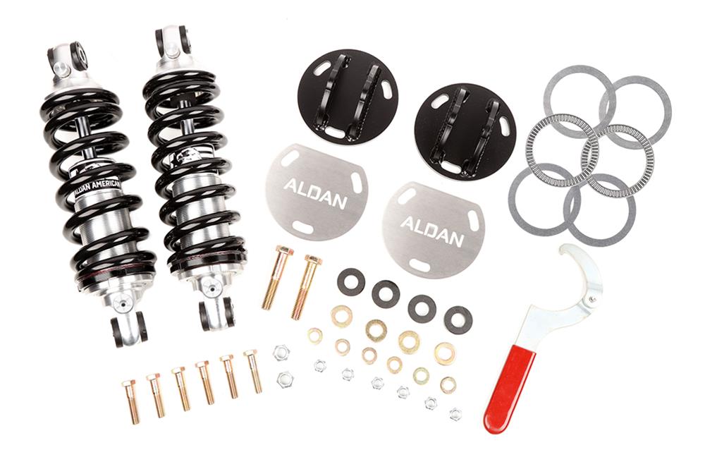 Aldan American Track Comp Coilover Kits for 2003-2011 CROWN VICTORIA, GRAND MARQUIS, 2003-2007 TOWN CAR - 300334 Kits, Road Comp, Front, 0.0 2.0 in. Lowered, Twin-tube Shocks, Black Powdercoated Springs, 550 lbs./in. Rate, Ford, Kit