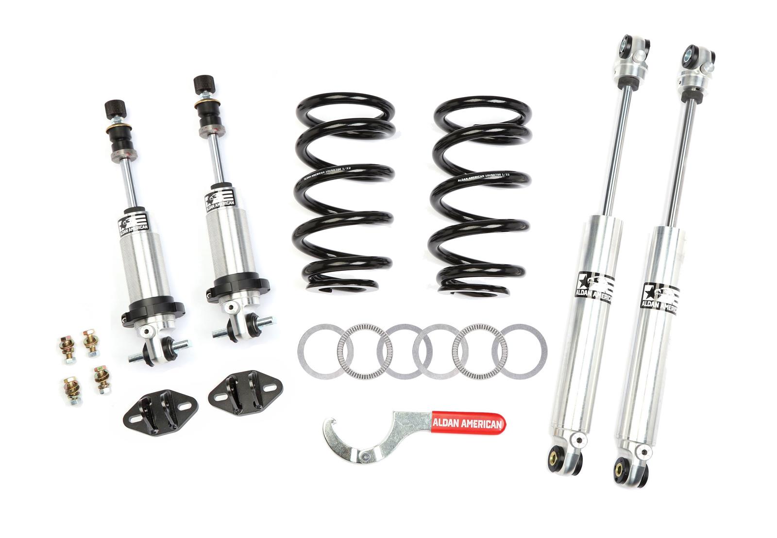 Aldan American Track Comp Suspension Packages for 1963-1965 RIVIERA - 300355 Coilover Kit, Double Adjustable, 750 lbs./in. Spring Rate, Front and Rear, Buick, Kit