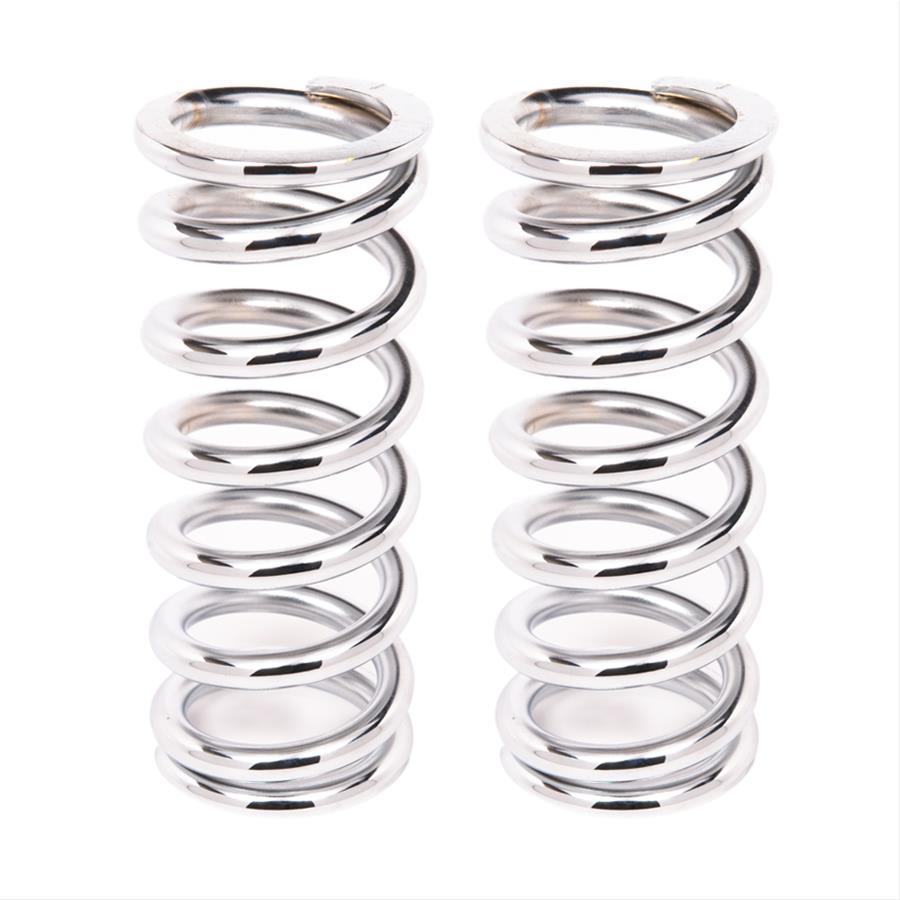 Aldan American 9 Inch Coil Spring 9-220CH2 Coilover Springs, 220 lbs./in. Rate, 2.50 in. I.D., 9.00 in. Length, Chrome, Pair thumbnail 2