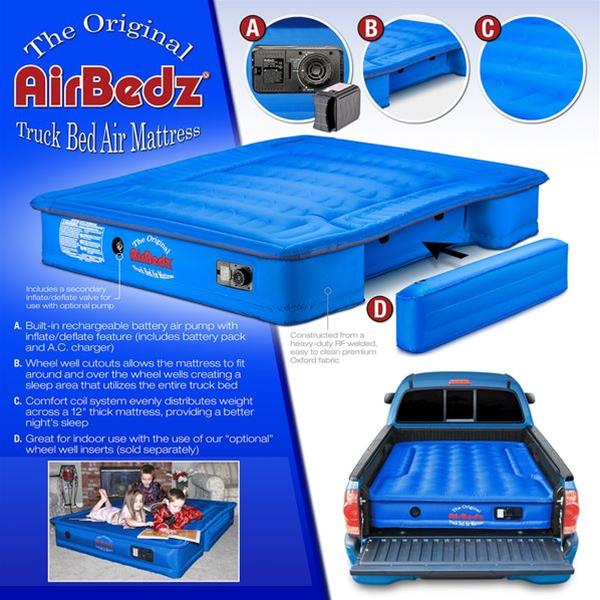 AirBedz Original Truck Bed Air Mattresses PPI-102 Mattresses, Bed, Queen, Polyester, Blue, Internal Pump, 63.50 W x 76.00 L x 12.00 in. T, for 6.00/6.50 ft. Beds, Truck, Each thumbnail 8
