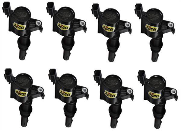 ACCEL Super Coils 140033K-8 Ignition Coils, Coil, Epoxy, Black, 3-Valve, Ford, Set of 8