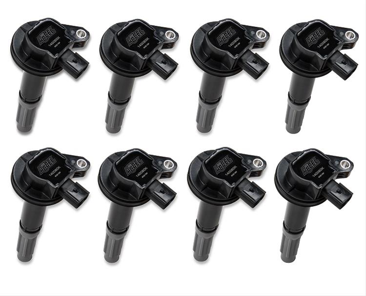 ACCEL Super Coils 140060K-8 Ignition Coils, Super, Coil Pack Style, Female/Socket, Epoxy, Black, Round, Ford, 5.0L, Set of 8