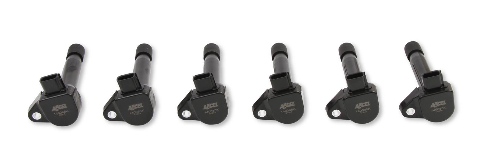 ACCEL Super Coils 140085K-6 Ignition Coils, Coils, Coil Pack Style, Epoxy, Female/Socket, Black, Square, for use on Acura®, for use on Honda®, Set of 6 thumbnail 7