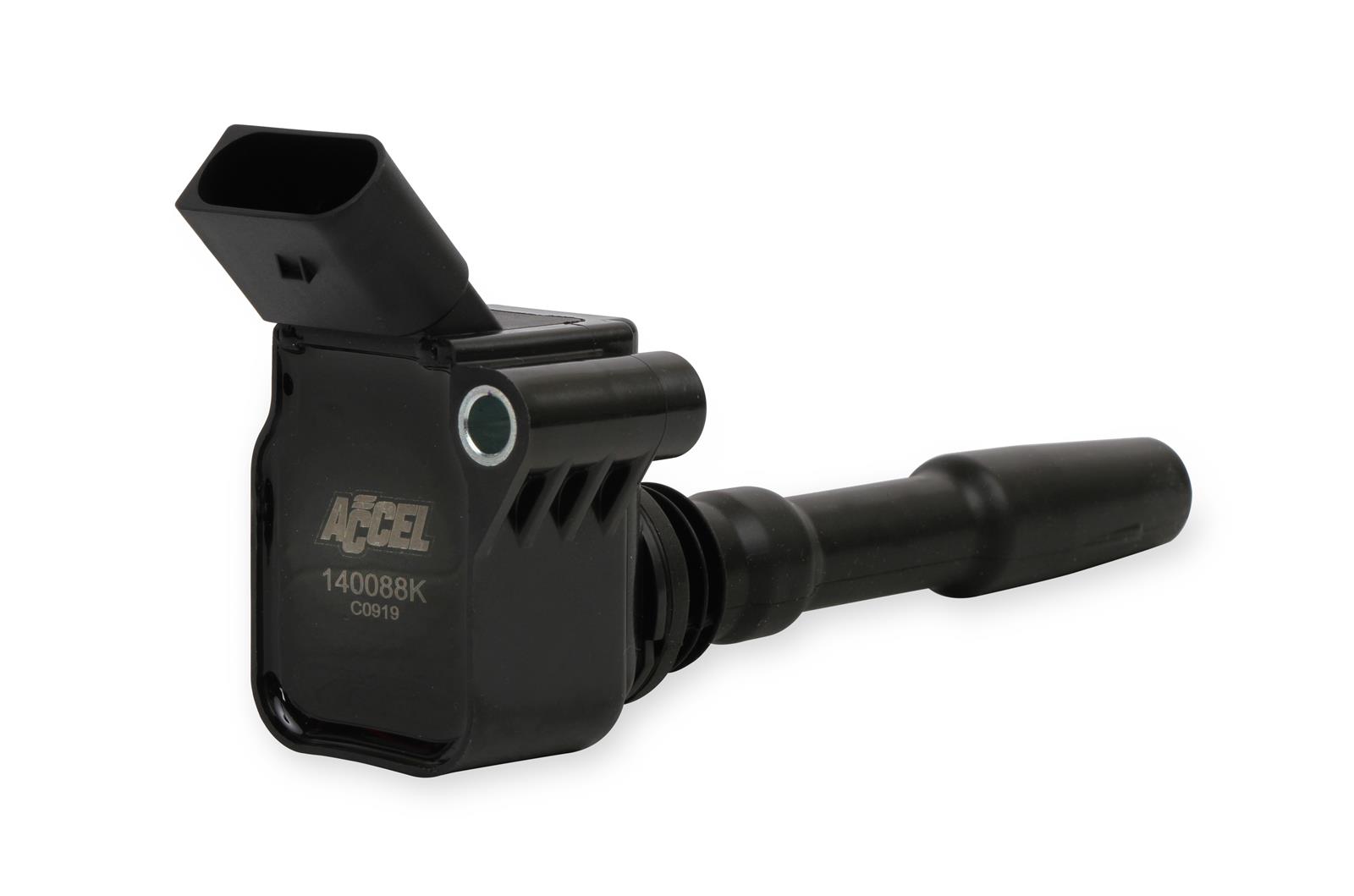 ACCEL Super Coils 140088K-4 Ignition Coils, Coils, Coil Pack Style, Female/Socket, Epoxy, Square, Black, Audi, Volkswagen, Set of 4