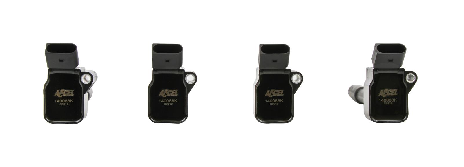 ACCEL Super Coils 140088K-4 Ignition Coils, Coils, Coil Pack Style, Female/Socket, Epoxy, Square, Black, Audi, Volkswagen, Set of 4 thumbnail 7