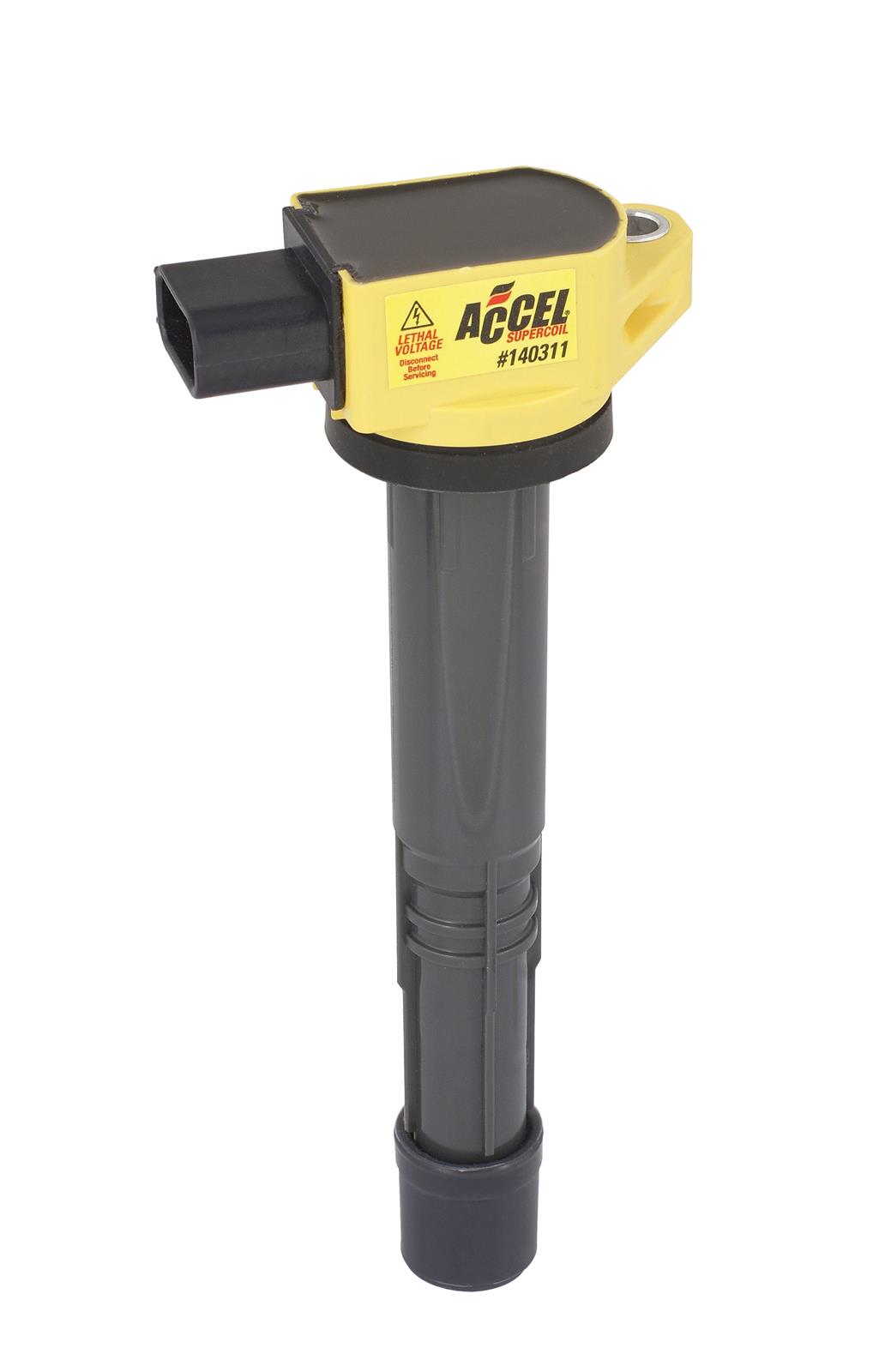 ACCEL Super Coils 140311 Ignition Coil, Coil, Coil Pack Style, Socket, Round, Epoxy, Yellow, for use on Acura®, Honda®, Each