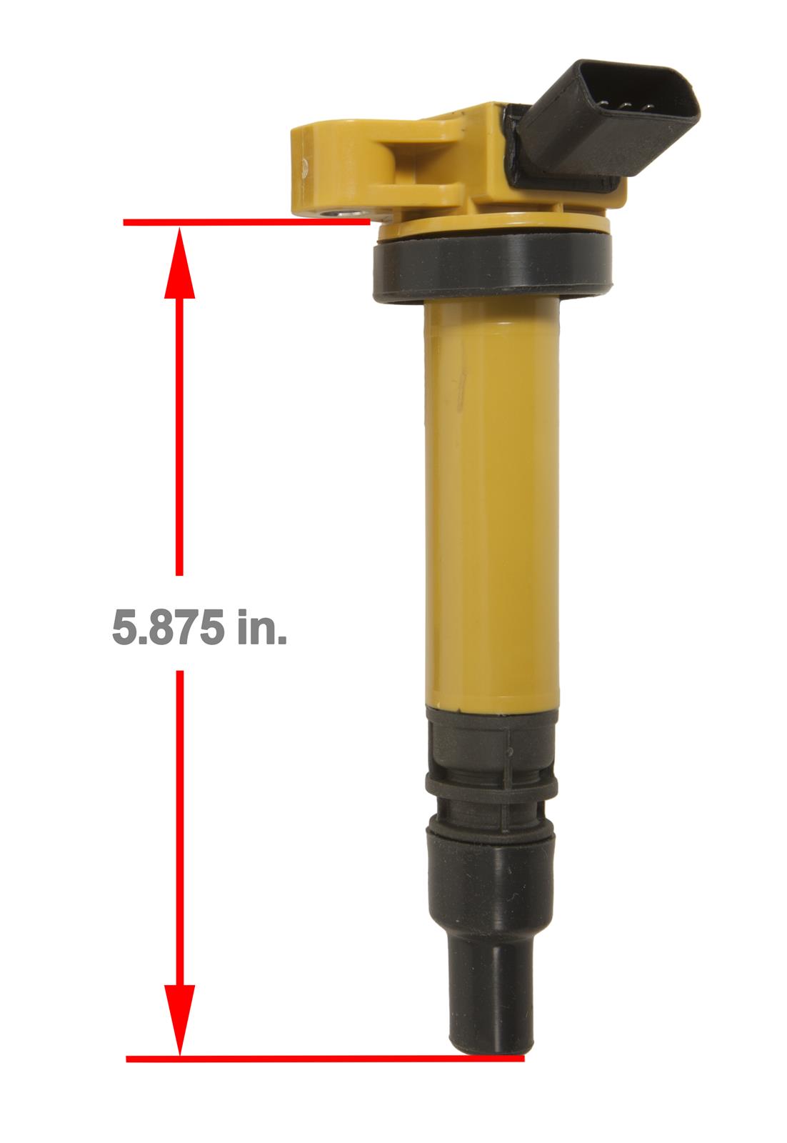 ACCEL Super Coils 140314-4 Ignition Coil, Super, Coil Pack Style, Socket, Epoxy, Round, Yellow, Pontiac, Toyota, 1.8L, Set of 4 thumbnail 2