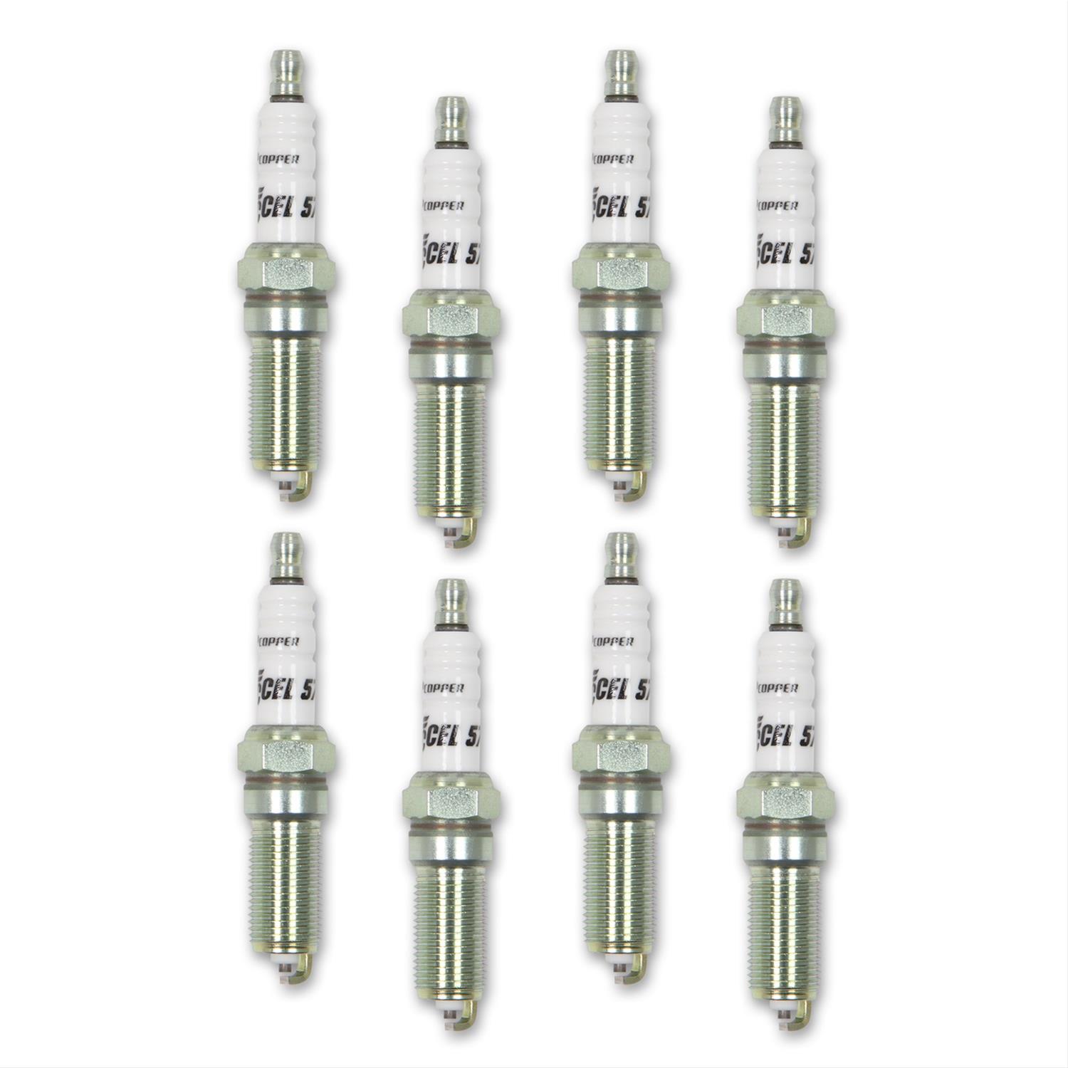 ACCEL C-Cut Performance Spark Plugs 8162C1 Plugs, Performance, Resistor, Copper Core, Tapered Seat, 14mm Thread, 1.000 in. Reach, Ford, 5.0L, Set of 8