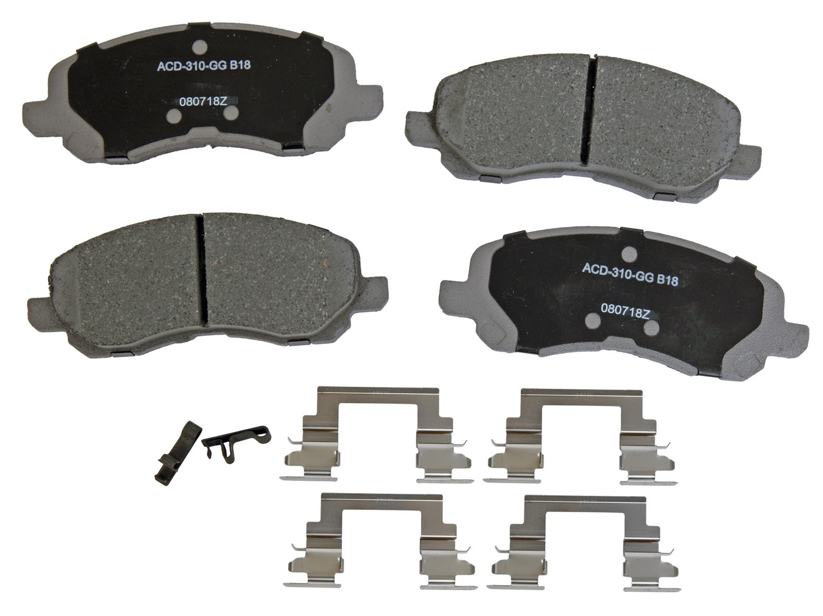 Quiet Low-dust Ceramic Brake Pads With Hardware ACDelco Silver 14D1367CH Ceramic Front Disc Brake Pad Set With Hardware - For GM Trucks & SUVs GM Truck Brake Pads - View #8