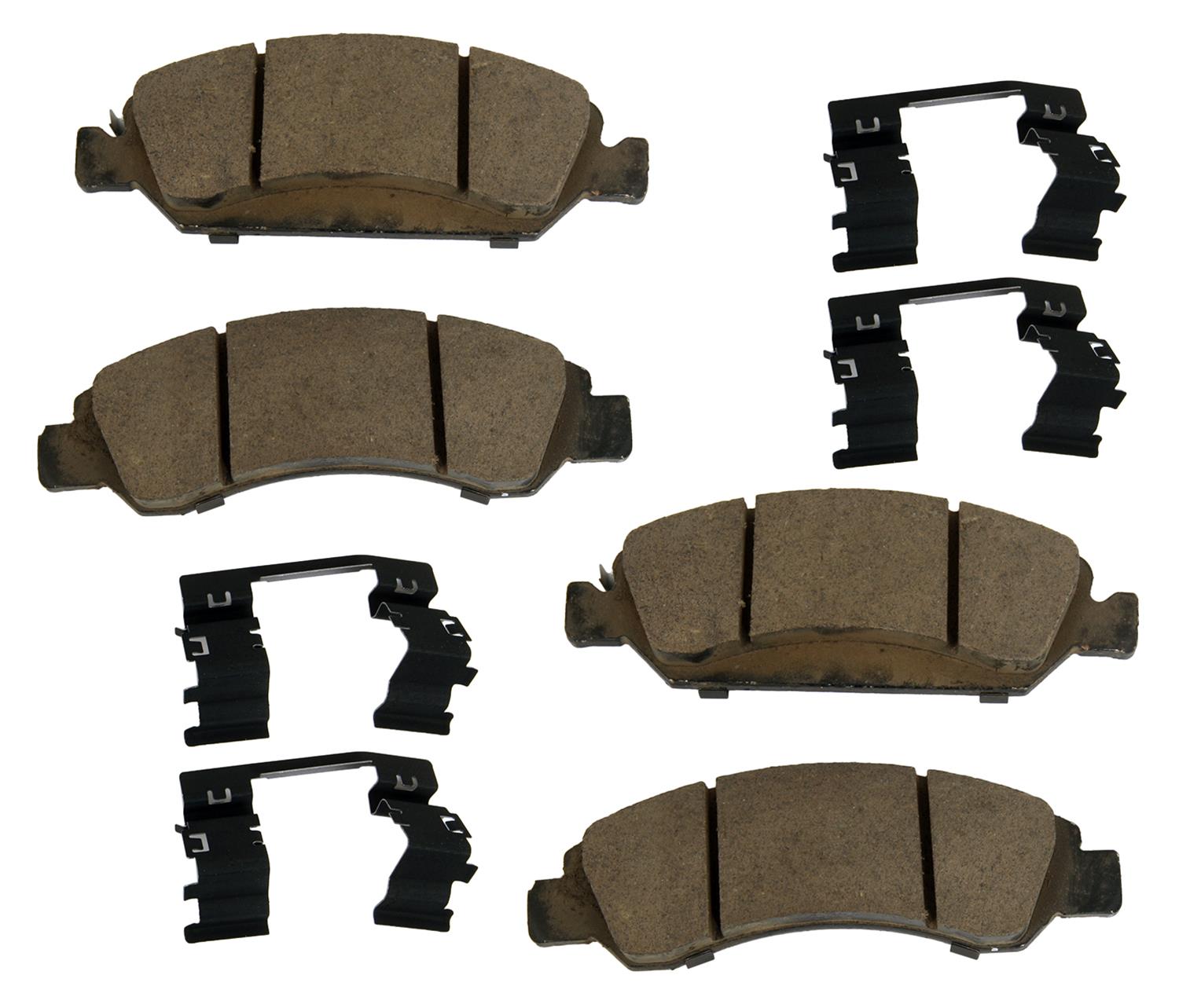 ACDelco Professional 17D966MH - Set Pastiglie Freno Anteriori Semi-Metalliche Per Auto, Testate SAE J2784