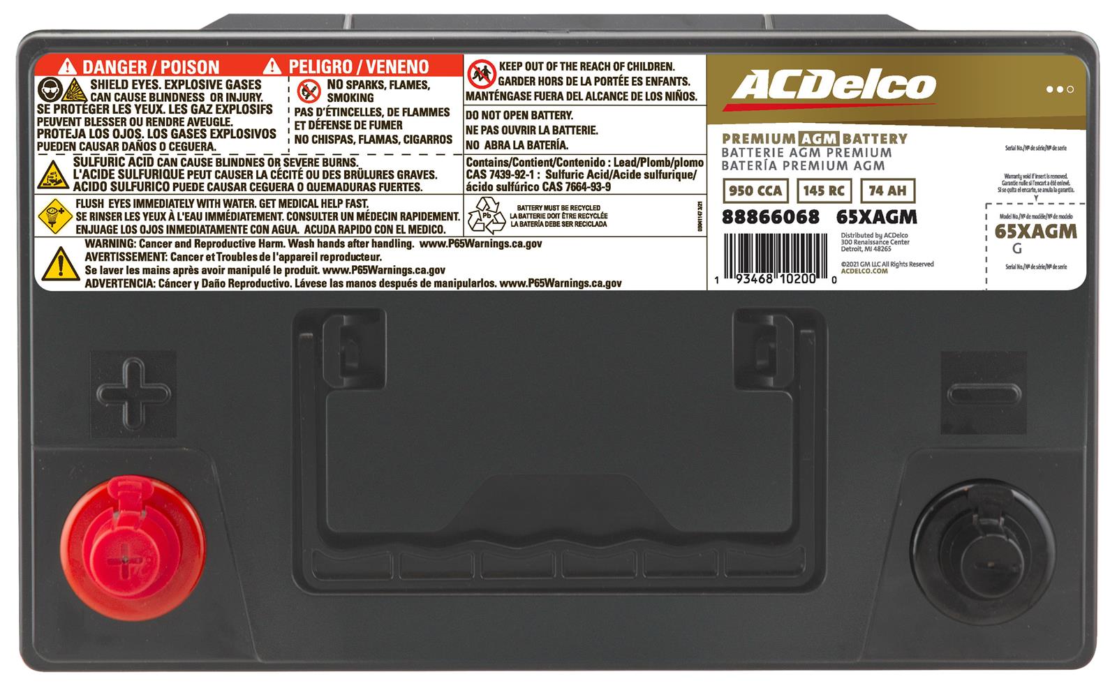 ACDelco 88866068 ACDelco Gold Automotive AGM Batteries | Summit Racing
