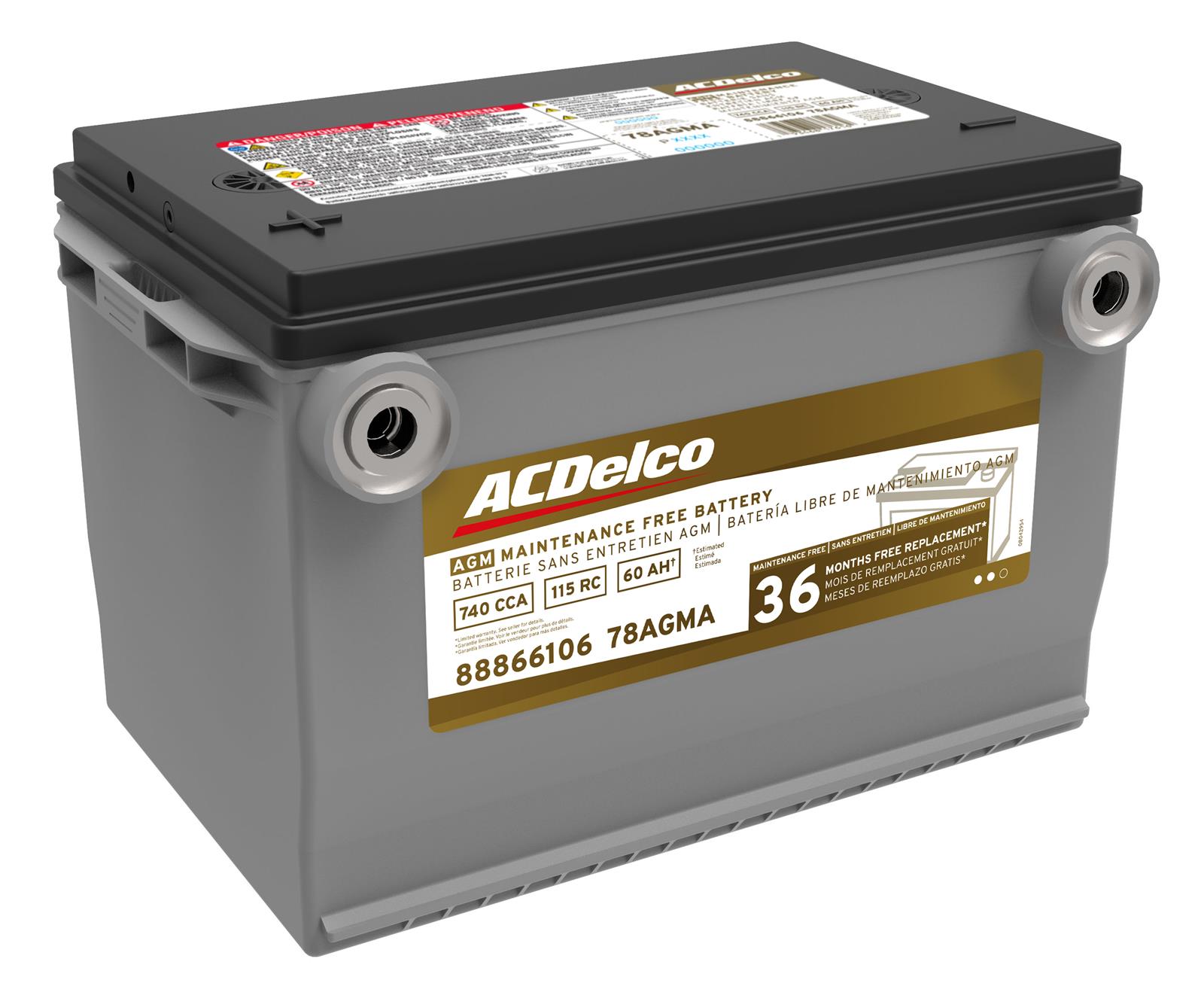 Acdelco 88866106 Acdelco Gold Automotive Agm Batteries Summit Racing 7176