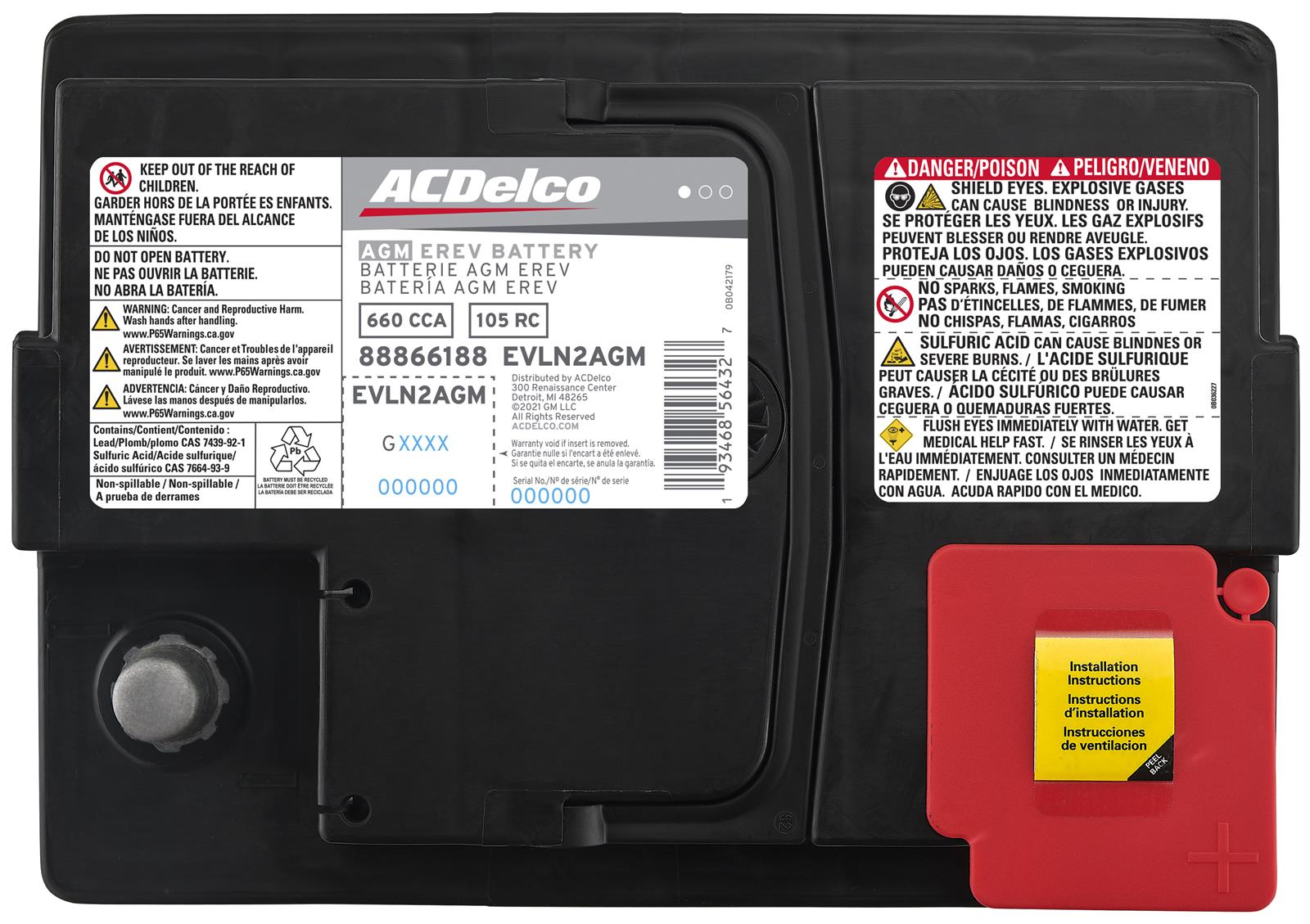 Acdelco 88866188 Acdelco Gold Automotive Agm Batteries Summit Racing 1762