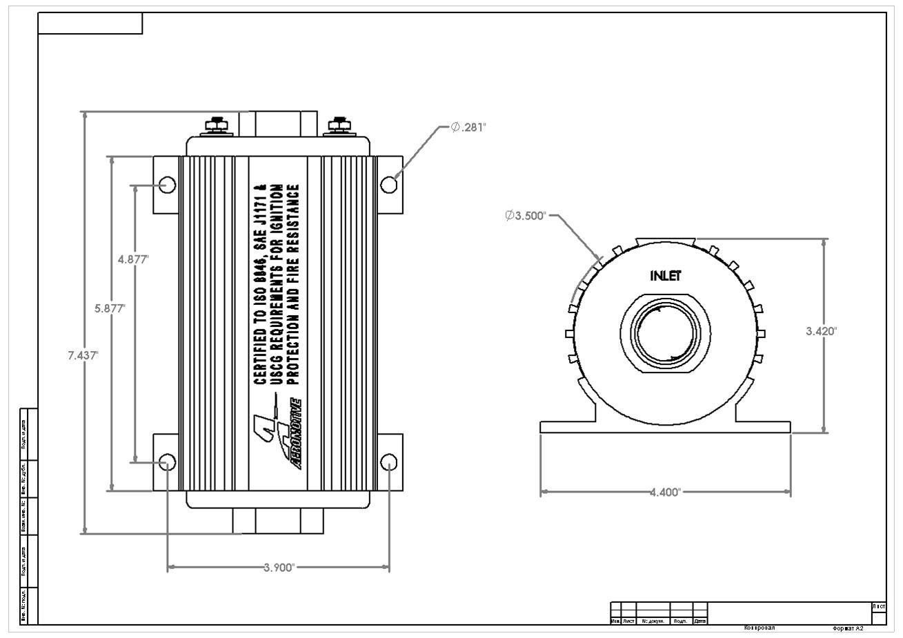 Aeromotive Marine 1200 HP EFI Pump thumbnail 2