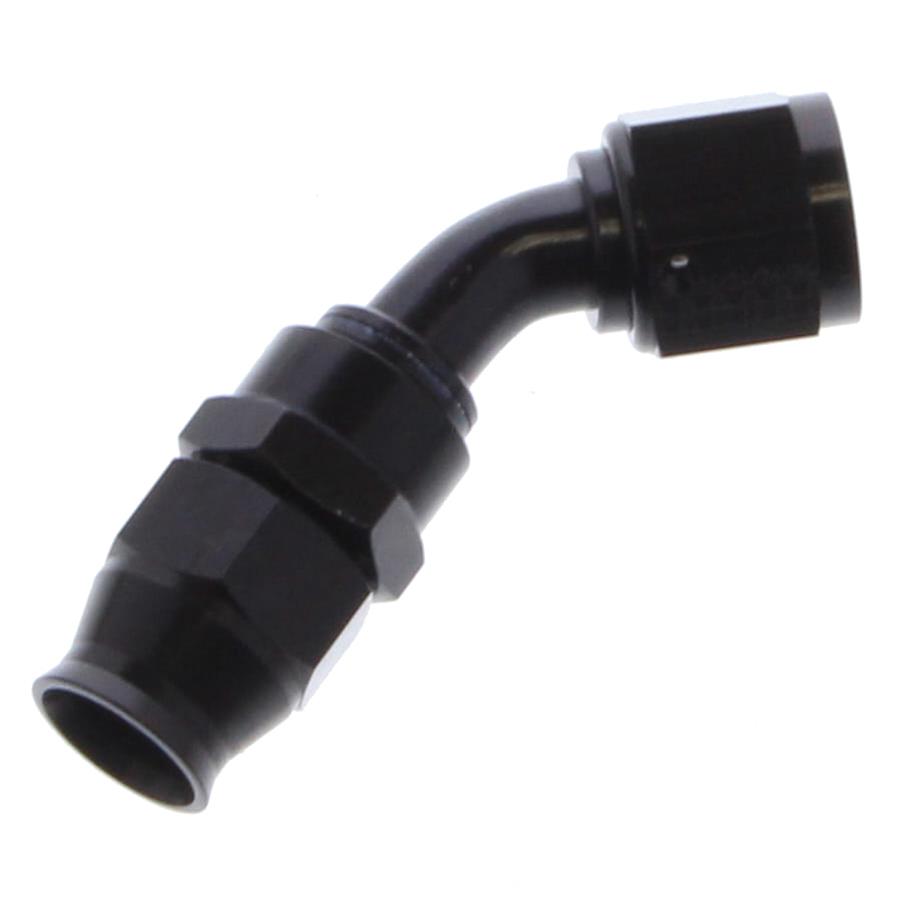 Aeromotive PTFE Hose End - AN-08 - 45 Deg - Black Anodized thumbnail 2