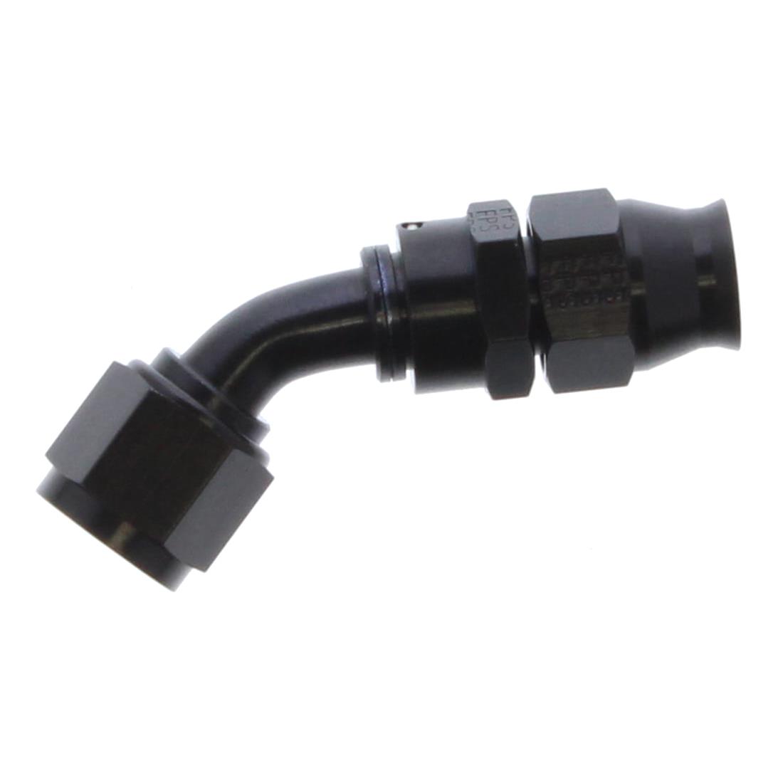Aeromotive PTFE Hose End - AN-08 - 45 Deg - Black Anodized