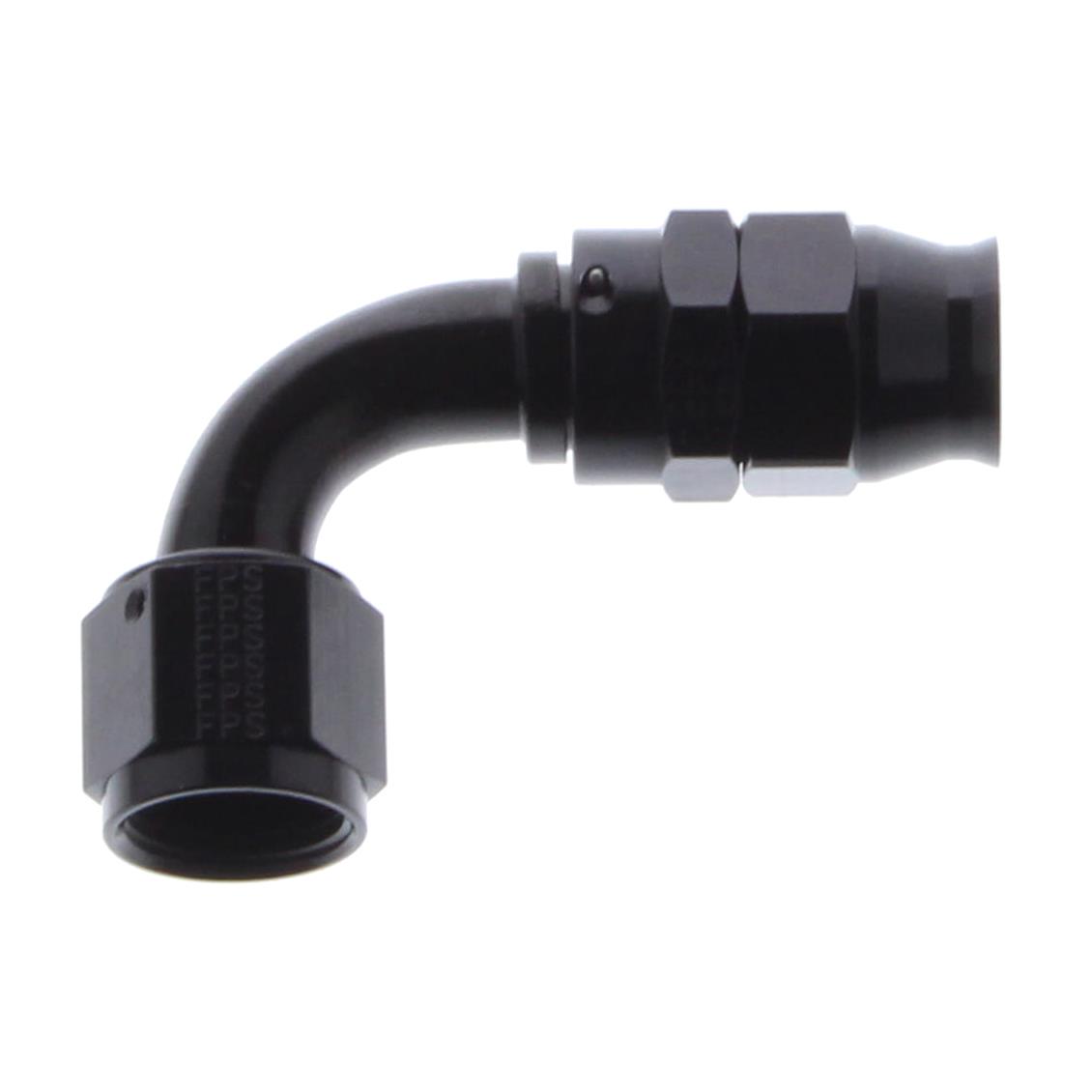 Aeromotive PTFE Hose End - AN-10 - 90 Deg - Black Anodized thumbnail 2